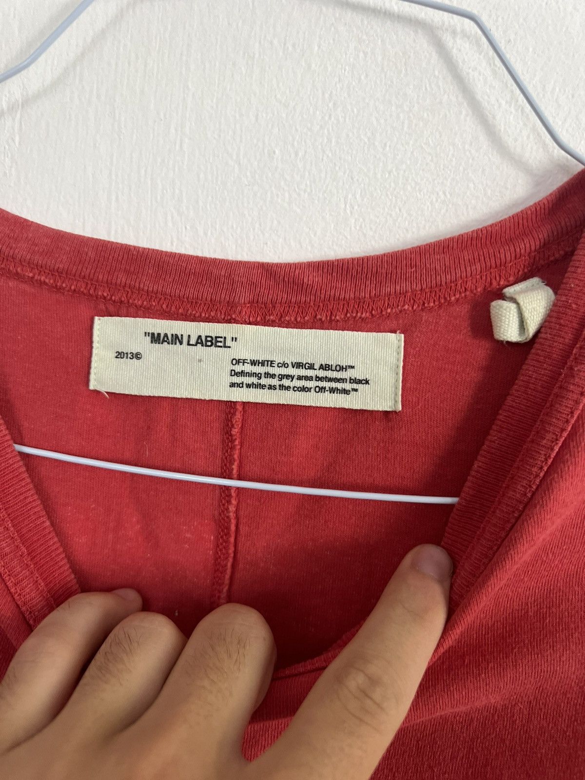 Off-White Off white brushed logo paint TEE Size US M / EU 48-50 / 2 - 8 Thumbnail
