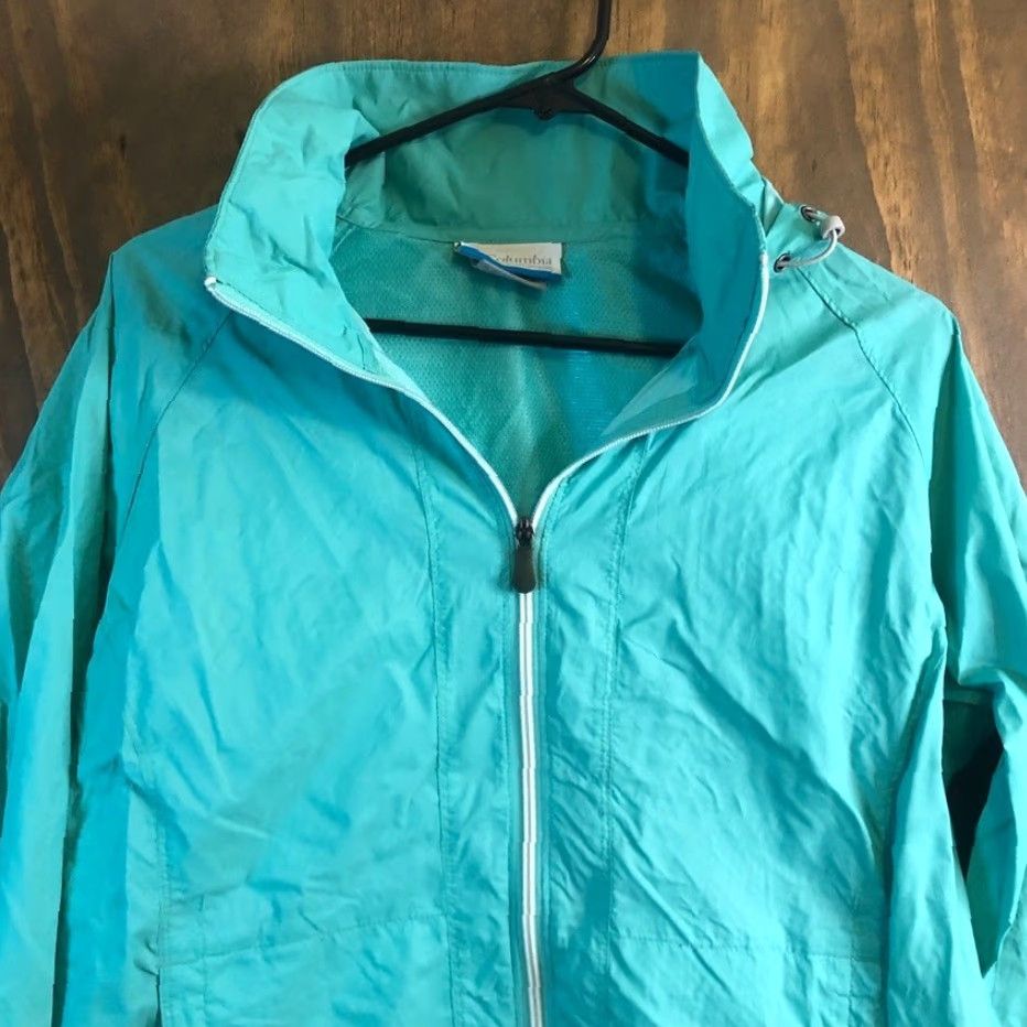 Altea Columbia Womens Jacket Teal Wind Rain Hooded Zip Pockets Gorpcore Outdoors L Size L / US 10 / IT 46 - 2 Thumbnail