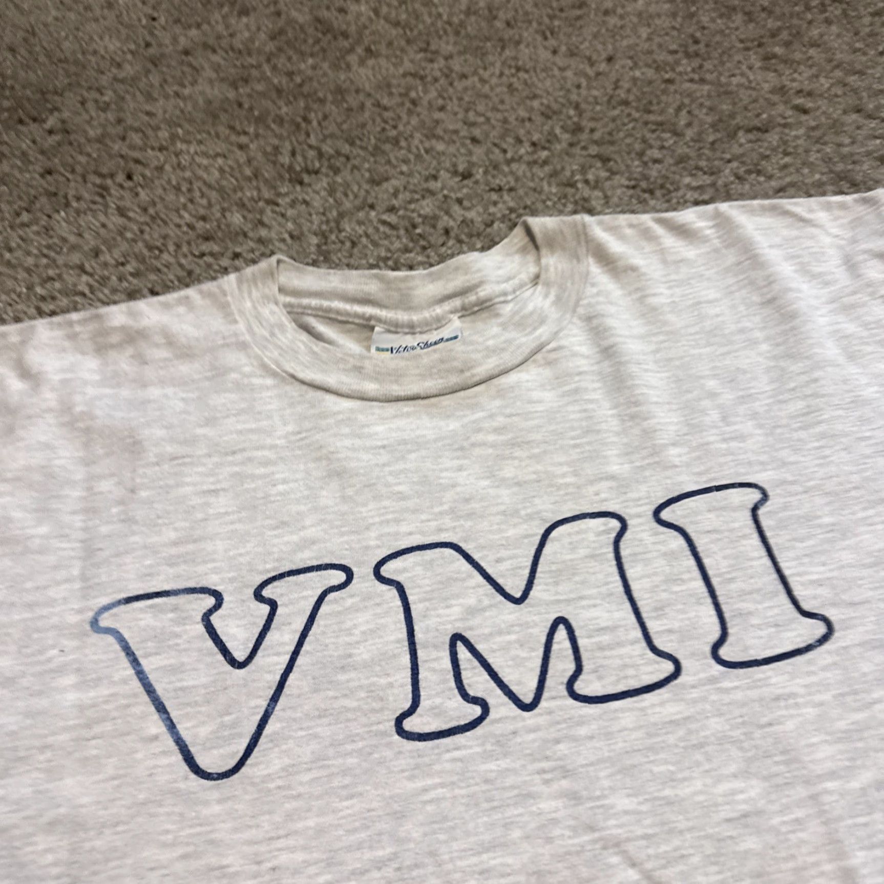 Velva Sheen VINTAGE Velva Sheen 80s VMI Virginia Military Institute T-Shirt XL Men Gray Short Sleeve Shirt Size US XL / EU 56 / 4 - 2 Thumbnail