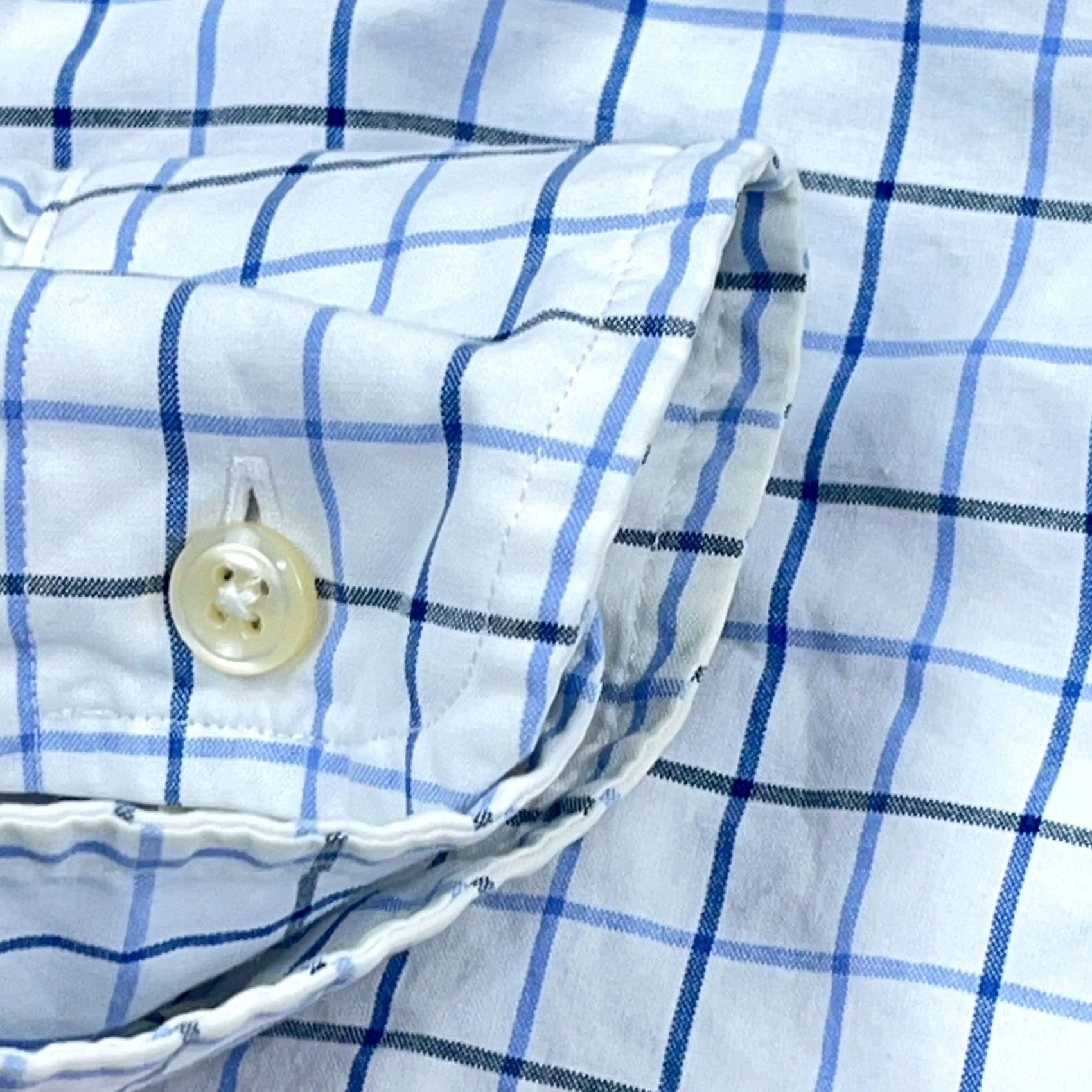 Ralph Lauren Ralph Lauren Shirt Men Large White Blue Button Up Poplin Custom Fit Plaid 16.5 Size US L / EU 52-54 / 3 - 5 Thumbnail