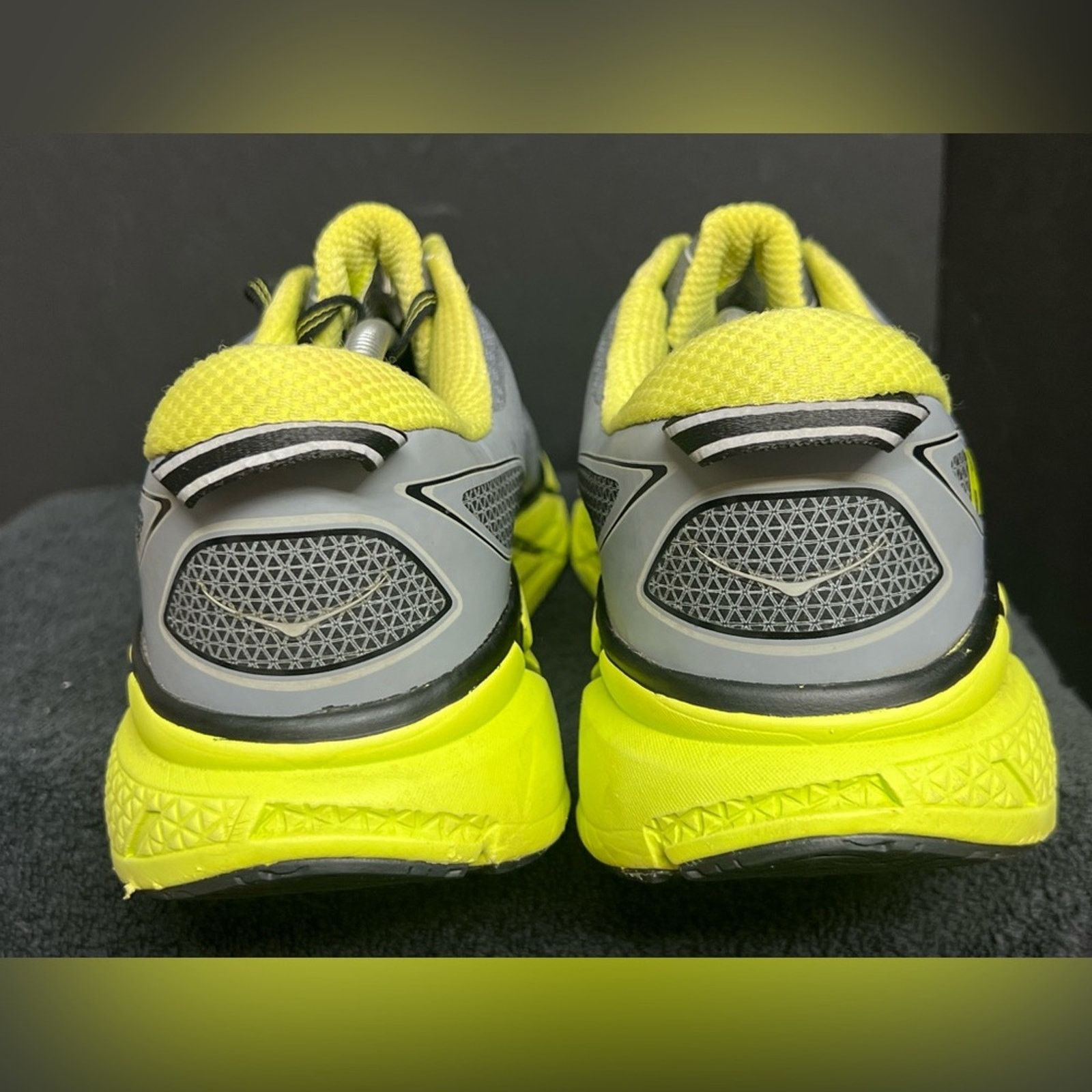 Hoka Hoka Clifton 2 Men’s 13 Grey Acid Yellow Running Shoes EUC Size US 13 / EU 46 - 7 Thumbnail