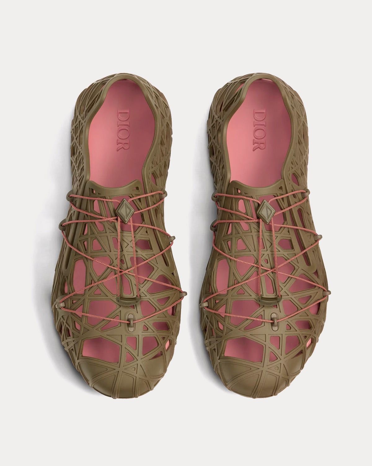 Dior Dior dark green cannage warp sandals with socks 40 Size US 7 / EU 40 - 1 Thumbnail