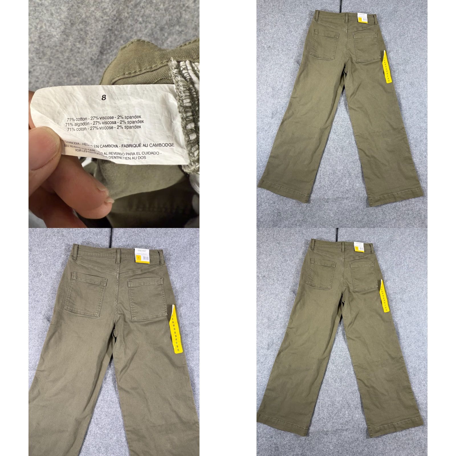 Nine West Nine West Wide Leg Pants Womens 8 Kalamata Green Comfort Stretch Trousers NWT Pants Size 30" / US 8 / IT 44 - 8 Thumbnail