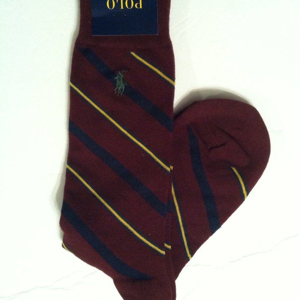 Polo Ralph Lauren POLO RALPH LAUREN MENS NEW DRESS SOCKS FIT SHOE SIZE: 7-12 Size ONE SIZE - 4 Thumbnail