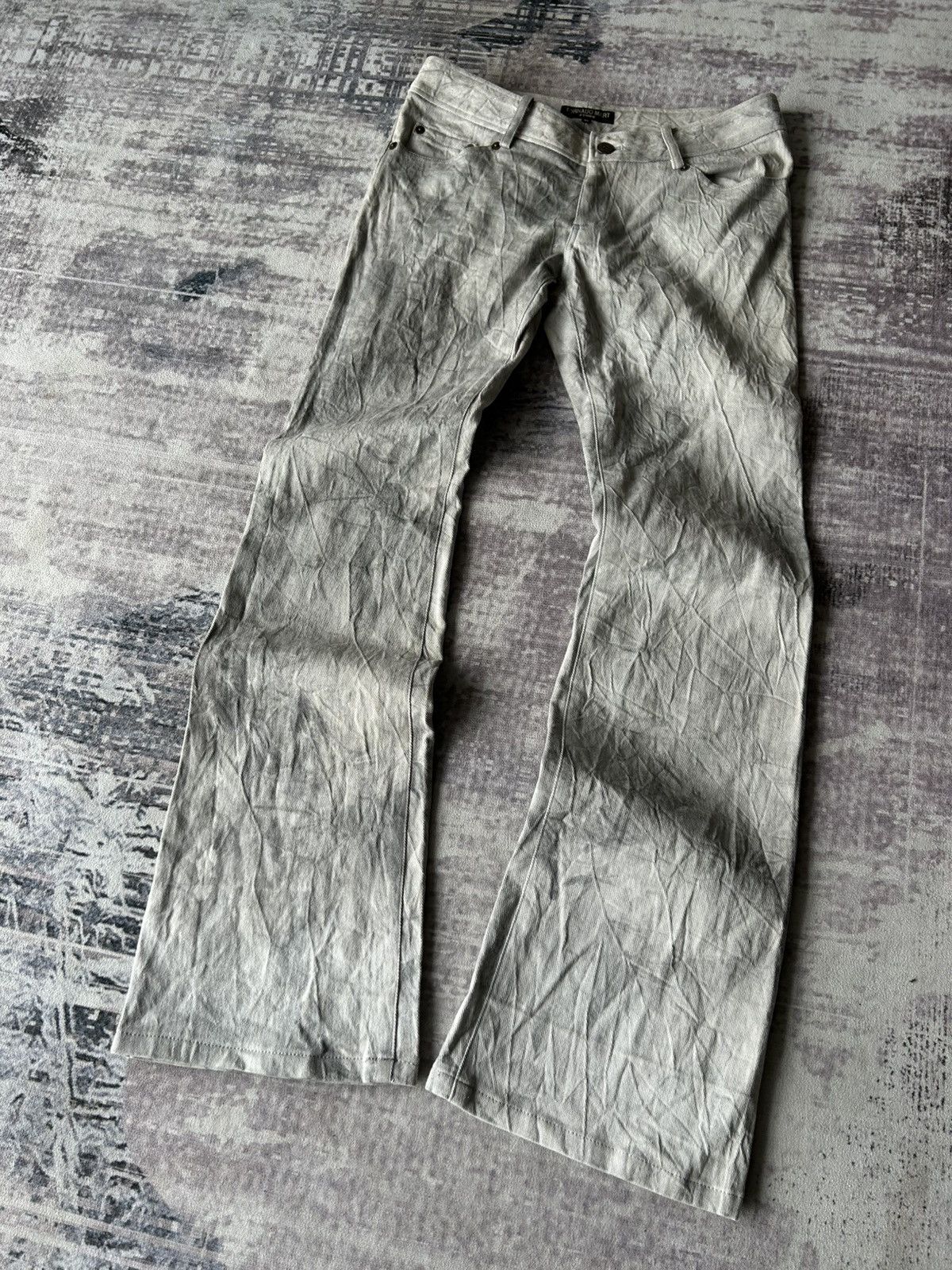 Tornado Mart Tornado Mart Punk Flared Wrinkled Pants Size US 30 / EU 46 - 2 Thumbnail