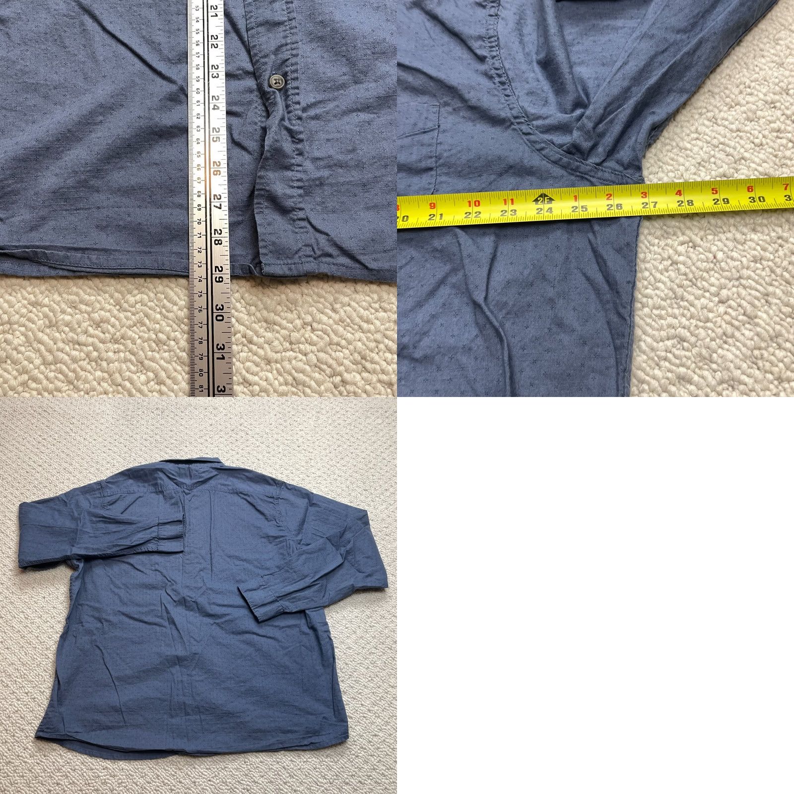 Wrangler VINTAGE Wrangler Button Down Shirt Mens 2XL Blue Long Sleeve Collared Dress Shirt Size 48R - 8 Thumbnail