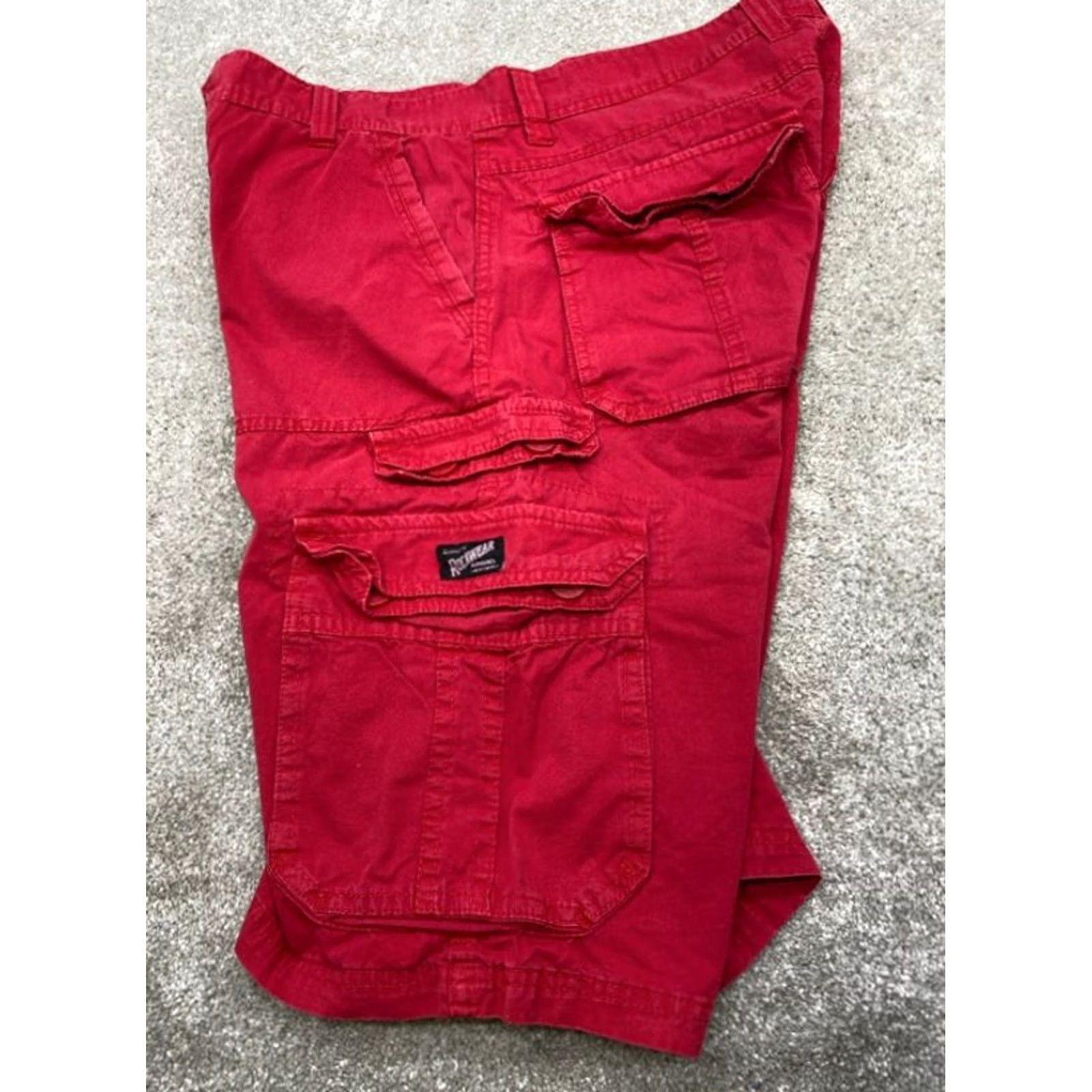 Rocawear VTG Rocawear Cargo Shorts Mens 32x12 Red 7-Pockets 100% Cotton 5587 Cargo Shorts Mens Red 90s Grunge Hip Hop Rocawear Size US 32 / EU 48 - 5 Thumbnail