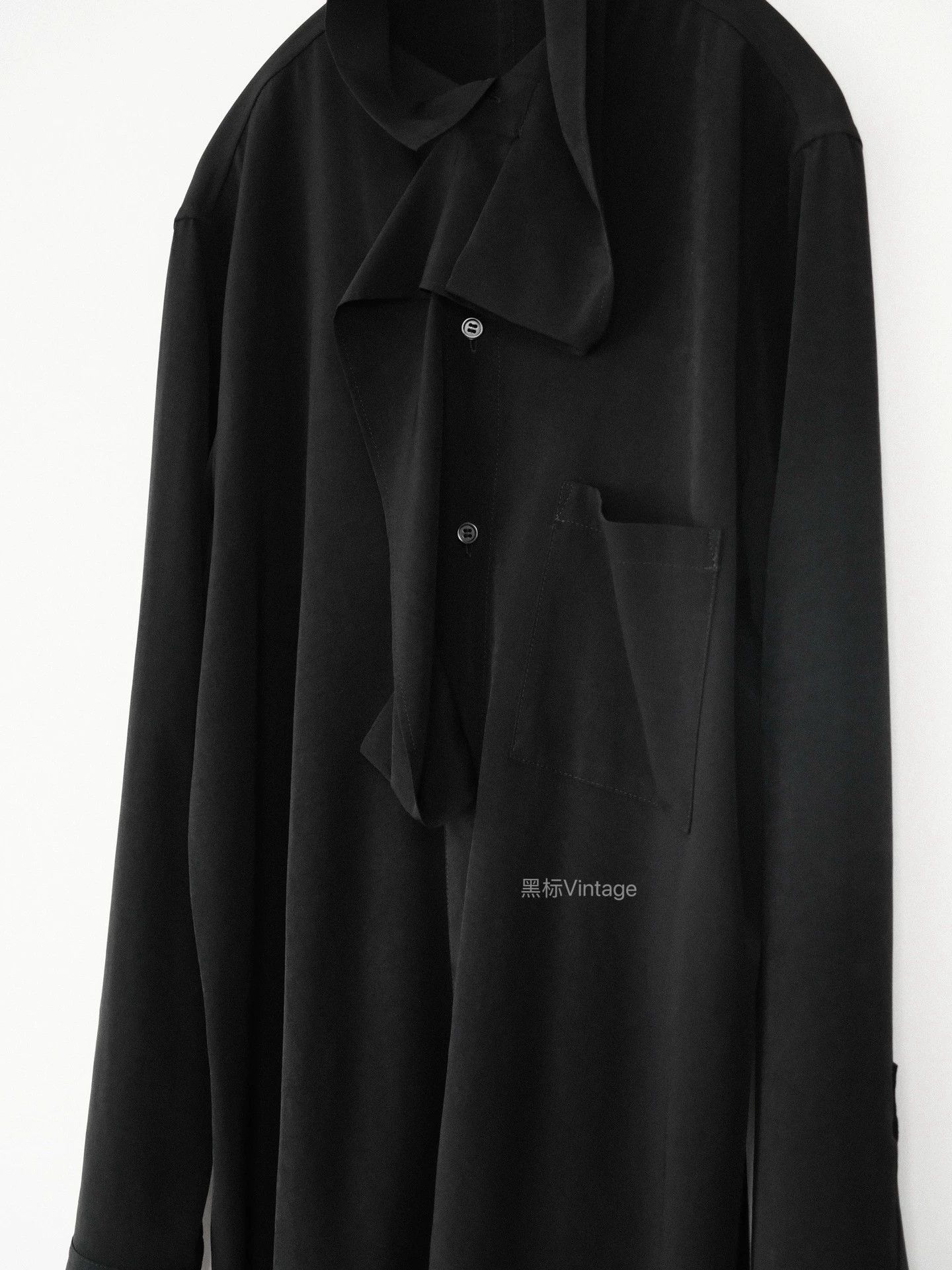 Yohji Yamamoto Yohji Yamamoto 18AW Vtg Scarf Collar Shirt W 9/10 Size US S / EU 44-46 / 1 - 5 Thumbnail
