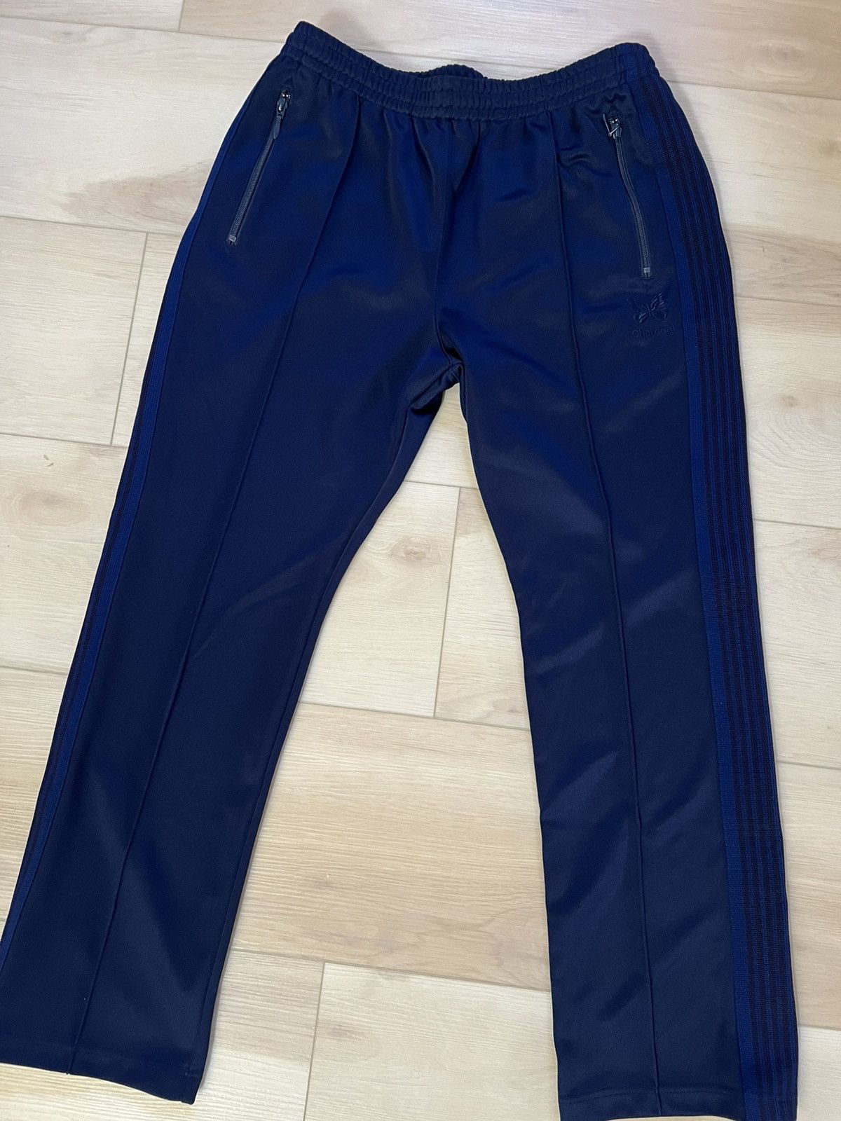 Needles x Charcoal Tokyo Navy Blue Narrow Track Pant Large