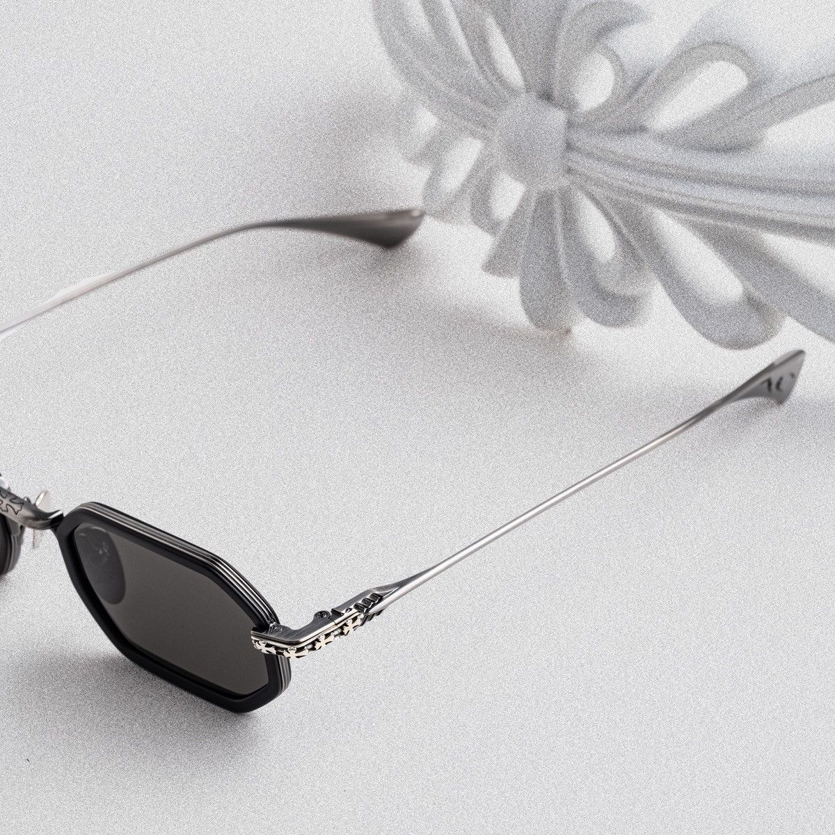Chrome Hearts CHROME HEARTS STYLIDA MATTE BLACK/PEWTER SUNGLASSES Size ONE SIZE - 3 Thumbnail