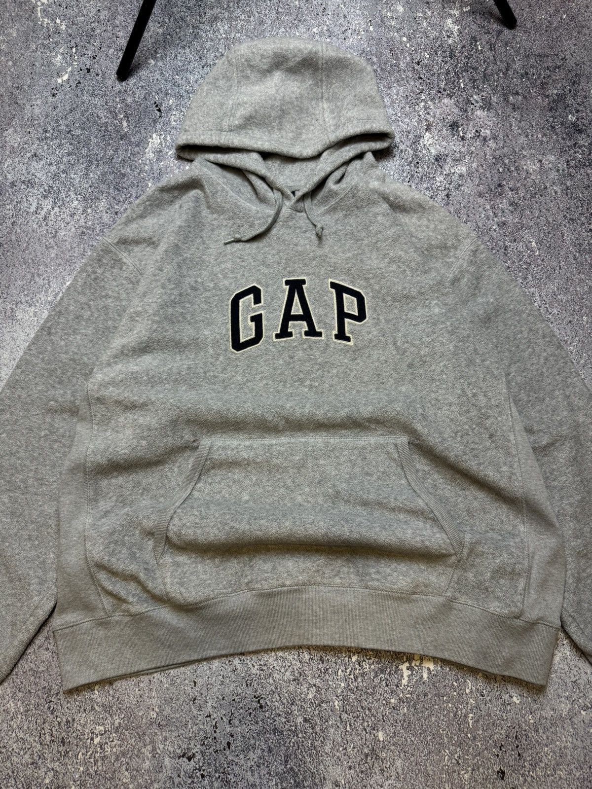 Gap × Vintage 💥CRAZY GAP FLEECE HOODIE YEEZY STYLE BIG LOGO Size US XL / EU 56 / 4 - 5 Thumbnail