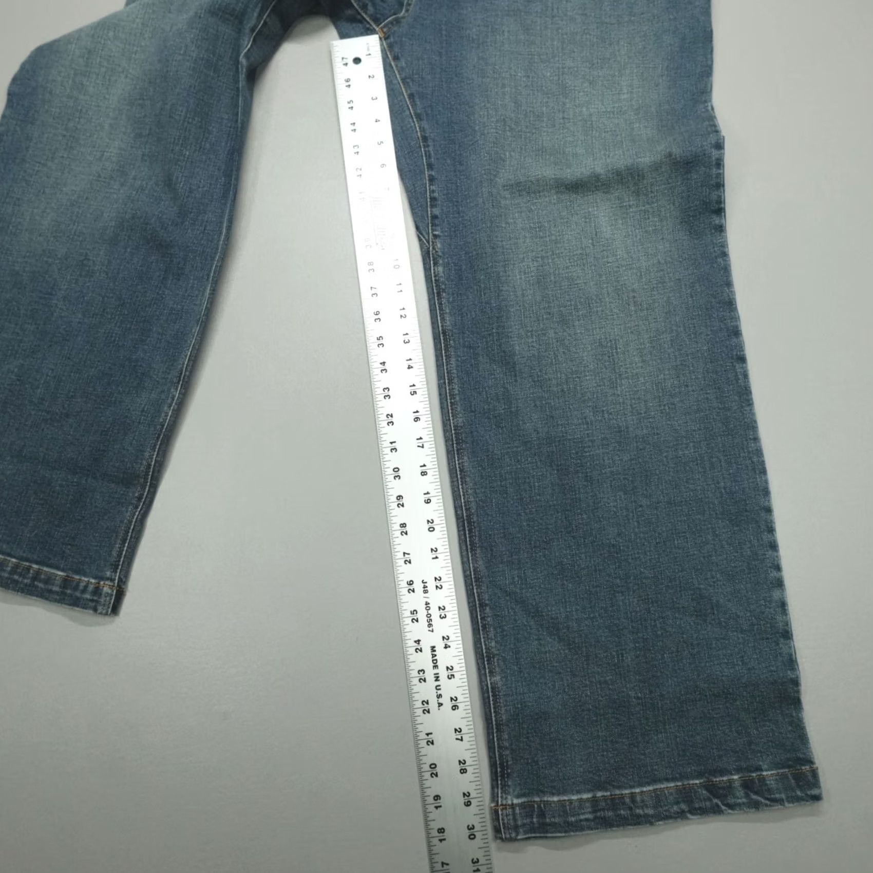 Prana Prana Axiom Jeans Men’s 40x30 Stretch Denim Straight Regular Stone Wash Blue 5-Pocket Mens Leather Logo? Size US 40 / EU 56 - 6 Thumbnail