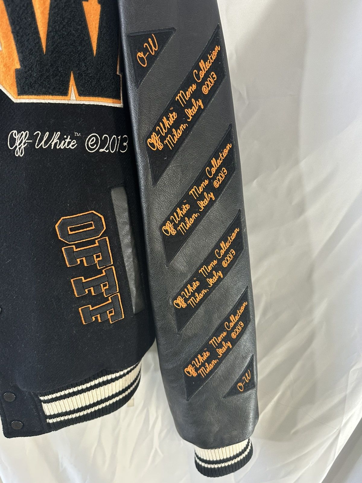 Off-White Off White Embroidery Patched Varsity Jacket Size US L / EU 52-54 / 3 - 4 Thumbnail