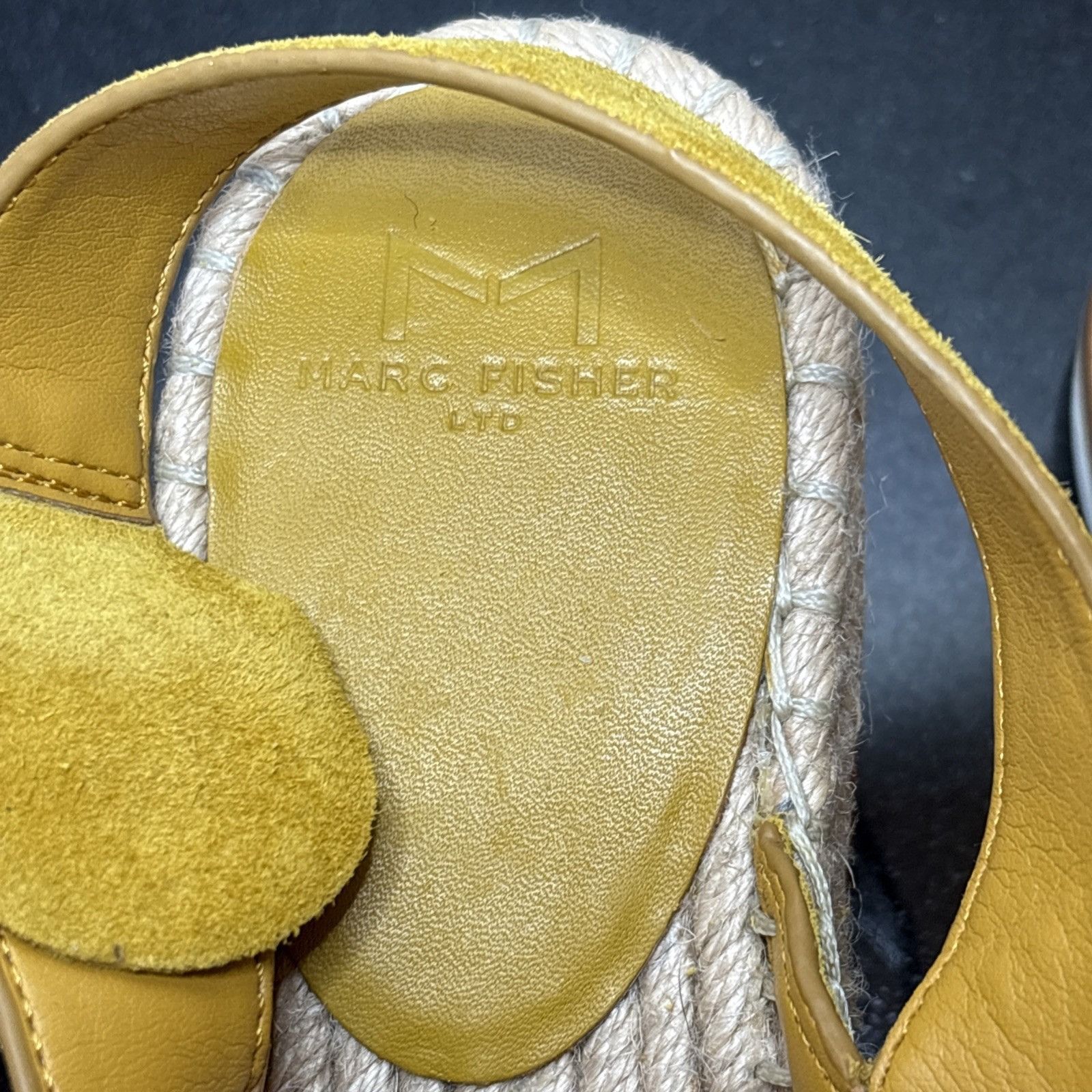 Marc Fisher Marc Fisher 9 Platform Yellow Suede Leather Slingback Espadr Size US 9 / IT 39 - 9 Thumbnail