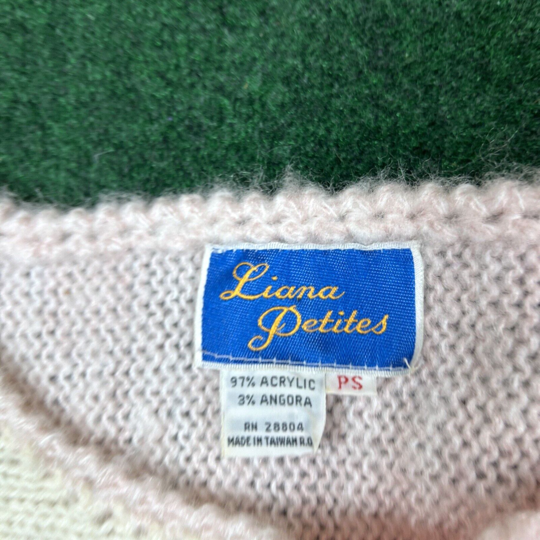 Vintage vintage 1990s sleeve knit sweater pullover Petite Small Acrylic Liana Petites Size S / US 4 / IT 40 - 4 Thumbnail