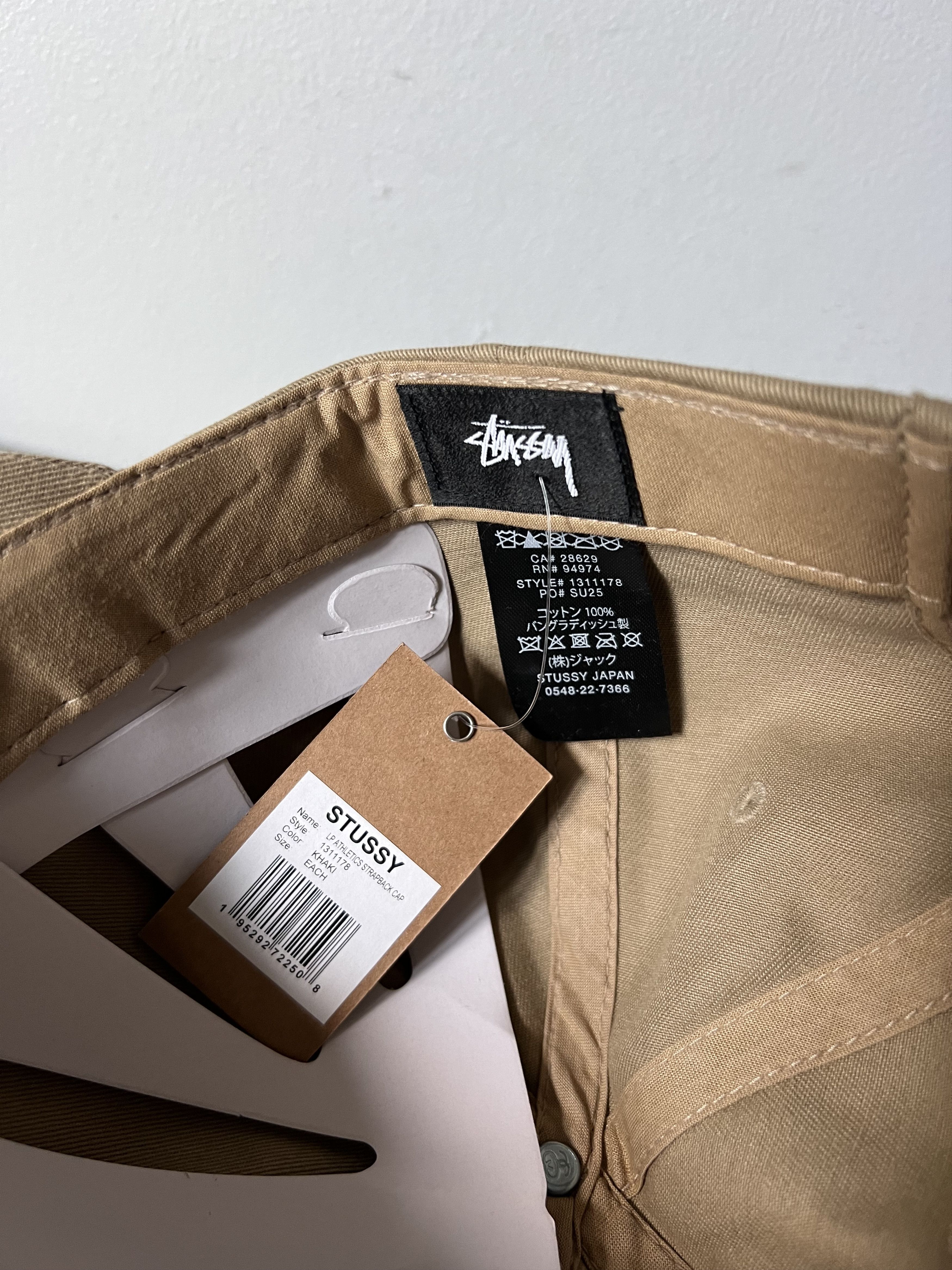 Stussy Stussy LP Athletics Strapback Cap in Khaki Size ONE SIZE - 6 Thumbnail