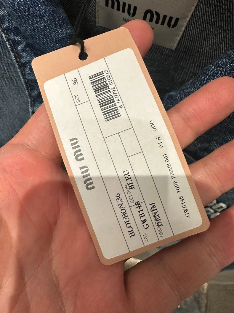 Miu Miu miu miu Small logo short denim jacket Size XS / US 0-2 / IT 36-38 - 5 Thumbnail