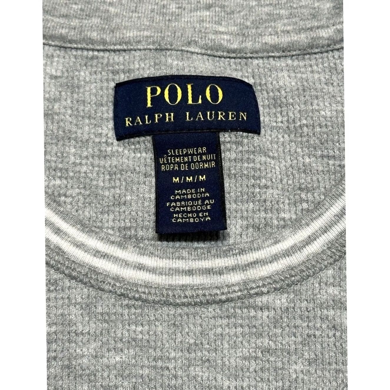 Polo Ralph Lauren Polo Ralph Lauren Gray Thermal Knit Shirt - Mens M Size US M / EU 48-50 / 2 - 4 Thumbnail