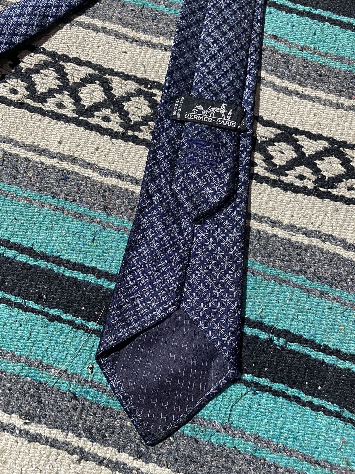 Hermes 1990s Hermes - Vintage Pattern Silk Tie Size ONE SIZE - 3 Thumbnail