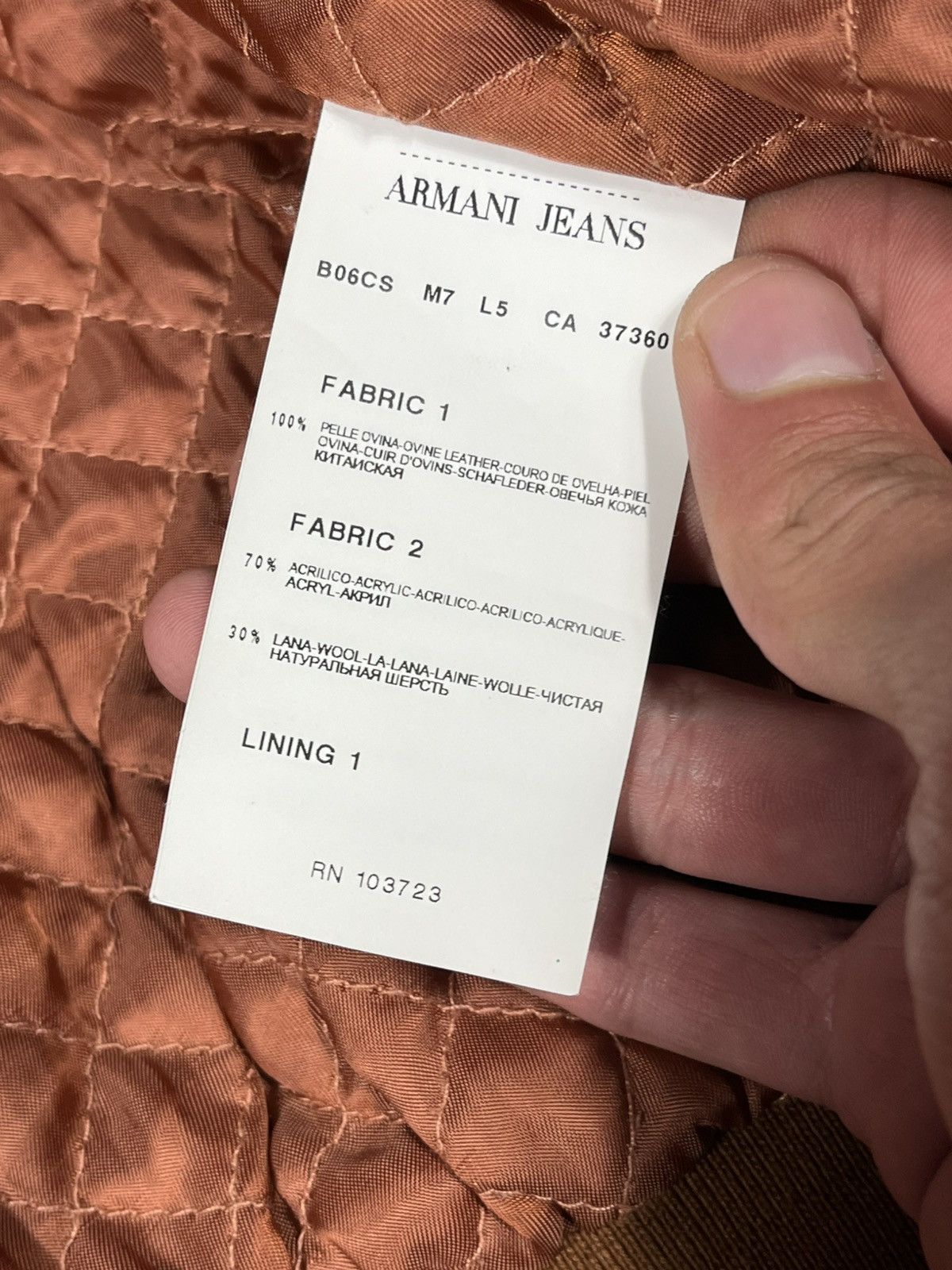 Armani Vintage Armani Jeans Archive leather bomber jacket aviator Size M / US 6-8 / IT 42-44 - 18 Thumbnail