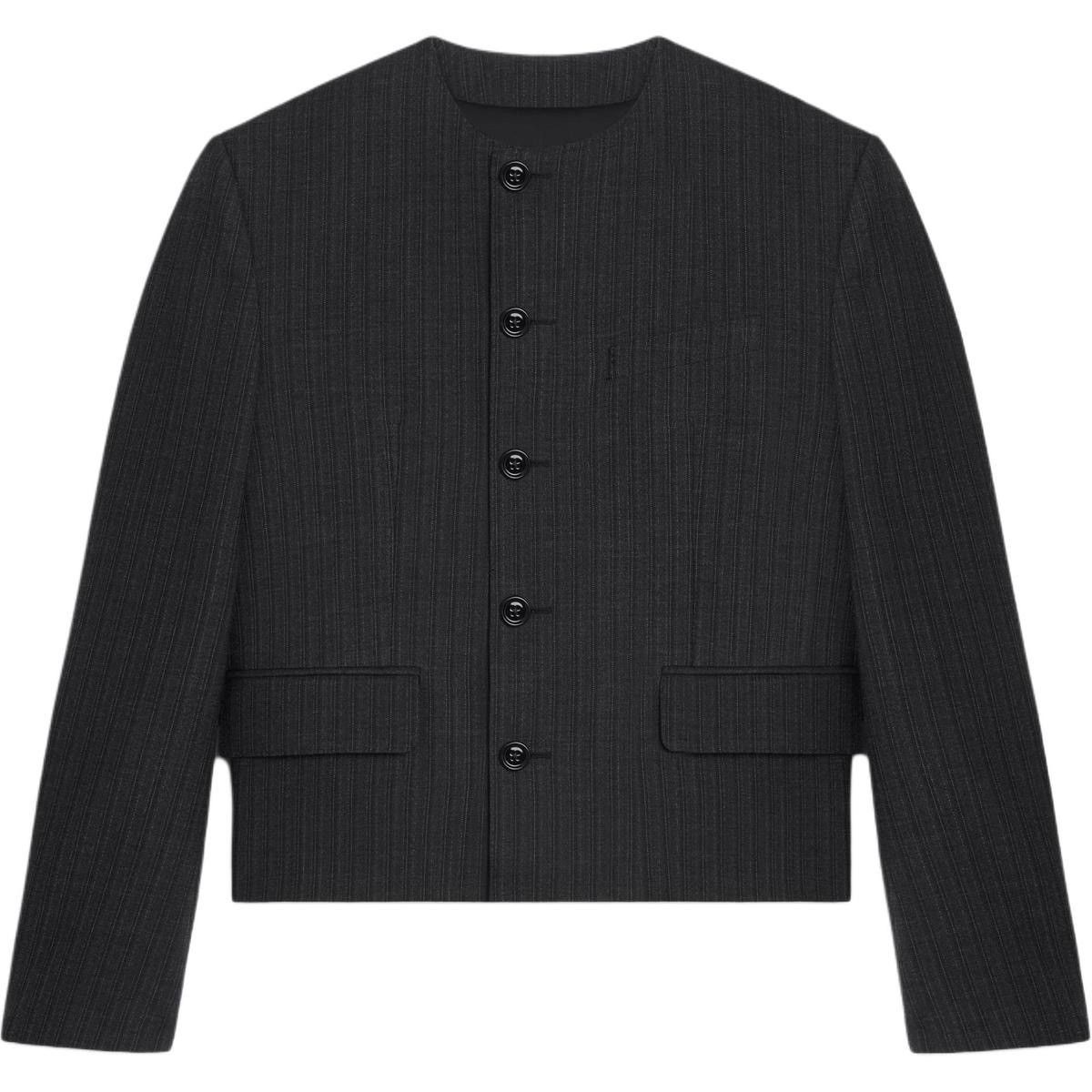 Celine Celine 24FW pinstriped spencer office jacket sz52 Size US L / EU 52-54 / 3 - 2 Thumbnail