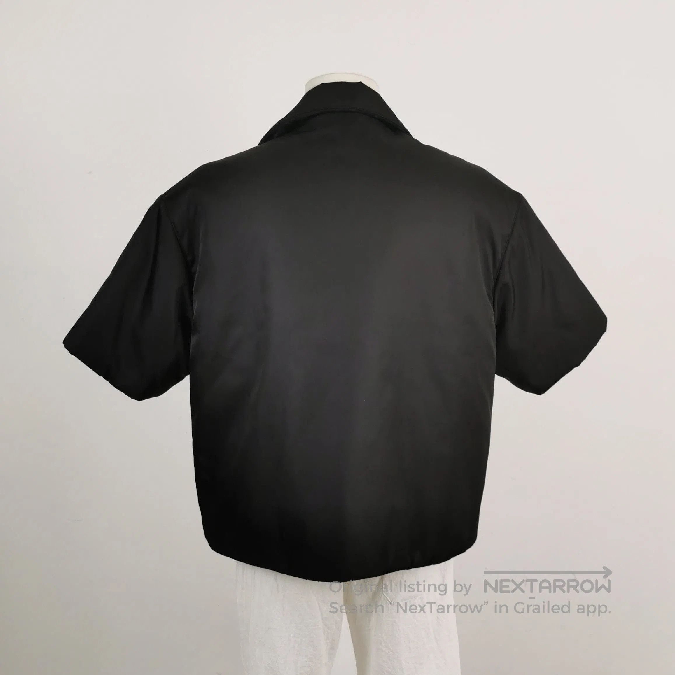 Prada Prada Black Logo Short Sleeve Cotton Jacket . Size US S / EU 44-46 / 1 - 2 Thumbnail