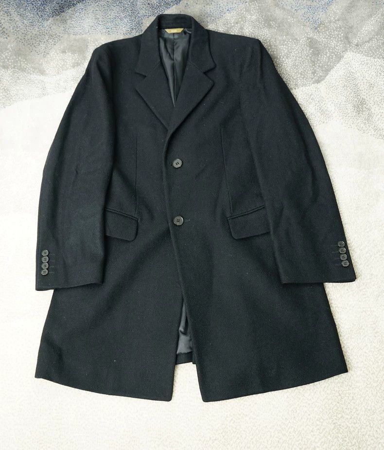 Yohji Yamamoto Yohji Yamamoto Yohji Yamamoto Wool Long Coat Orange Black Size US M / EU 48-50 / 2 - 1 Thumbnail