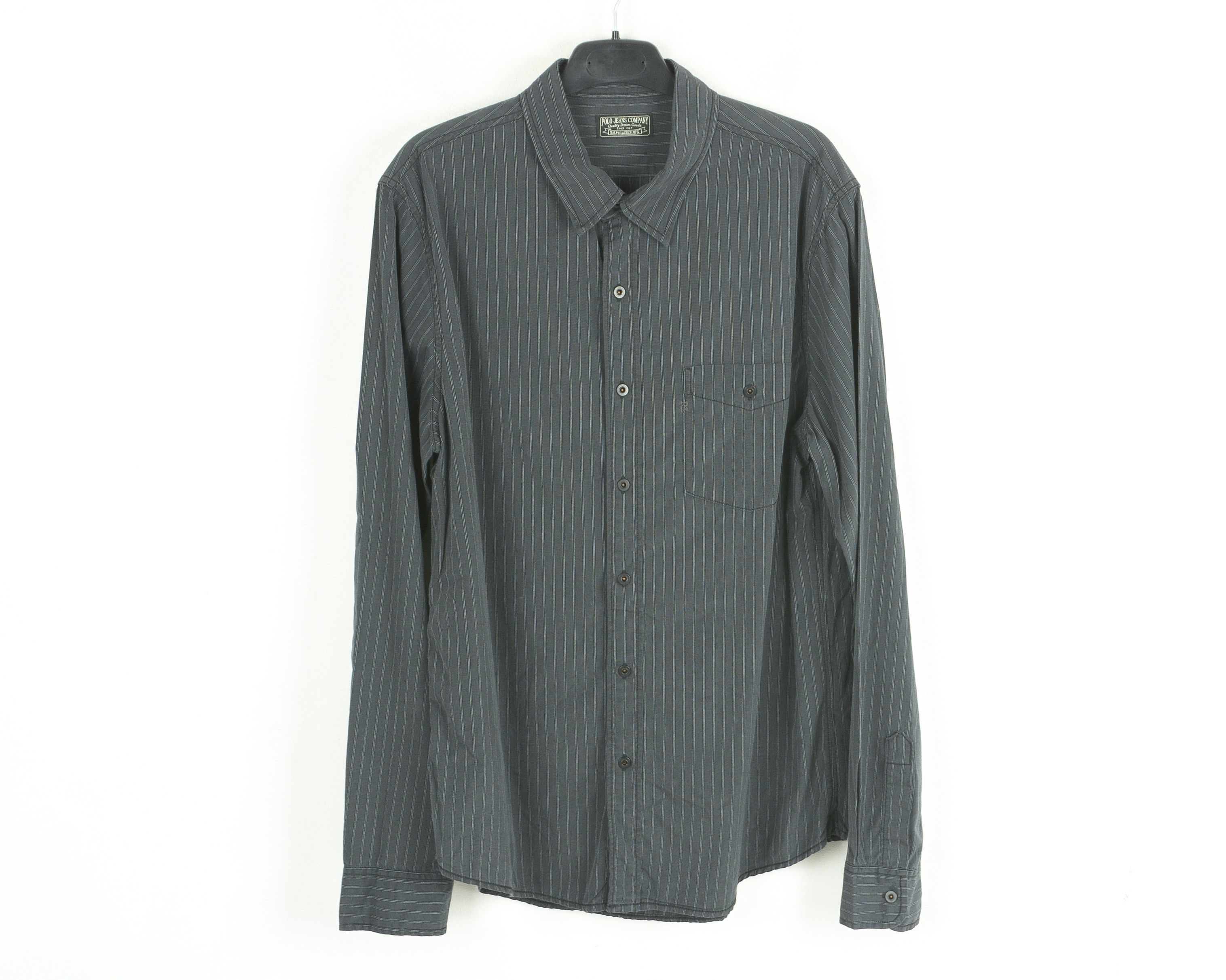 Polo Ralph Lauren Men's Jeans Company L Shirt Formal Cotton Casual Striped Size US L / EU 52-54 / 3 - 1 Thumbnail