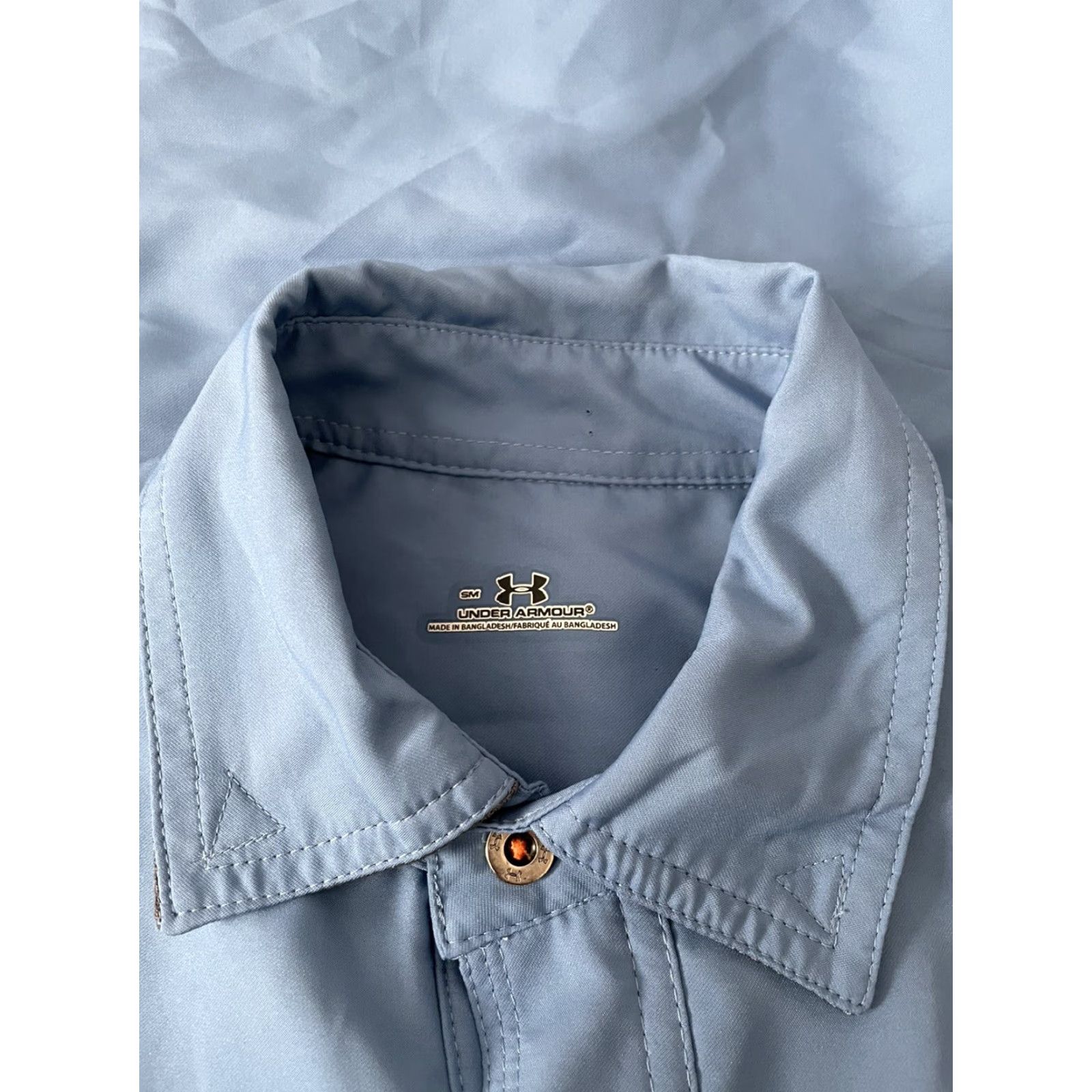 Under Armour Under Armour Blue Button-Up Ventilated Shirt Mens Small Size US S / EU 44-46 / 1 - 7 Thumbnail