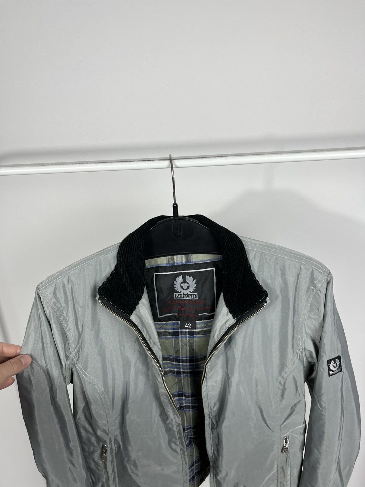 Belstaff Belstaff Nylon Jacket Grey Zip Up Plaid Lining Size 42 Women Size S / US 4 / IT 40 - 10 Thumbnail