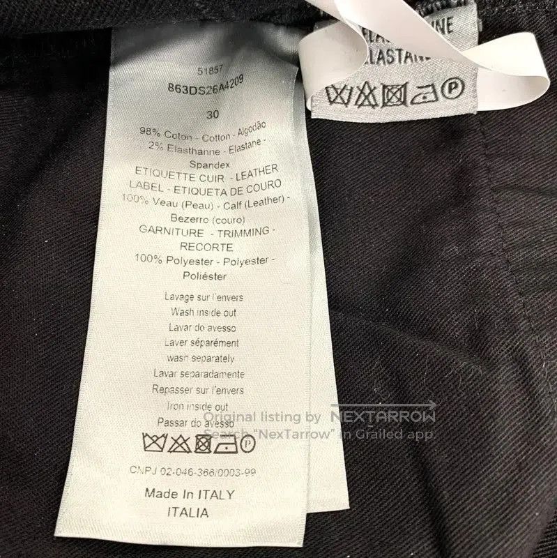 Dior Dior Men's Casual Black Cotton Pants . Size US 26 / EU 42 - 8 Thumbnail