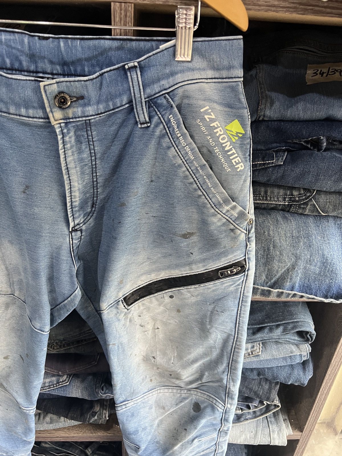 Japanese Brand 🔥Iz Frontier Distressed Denim Size US 34 / EU 50 - 8 Thumbnail