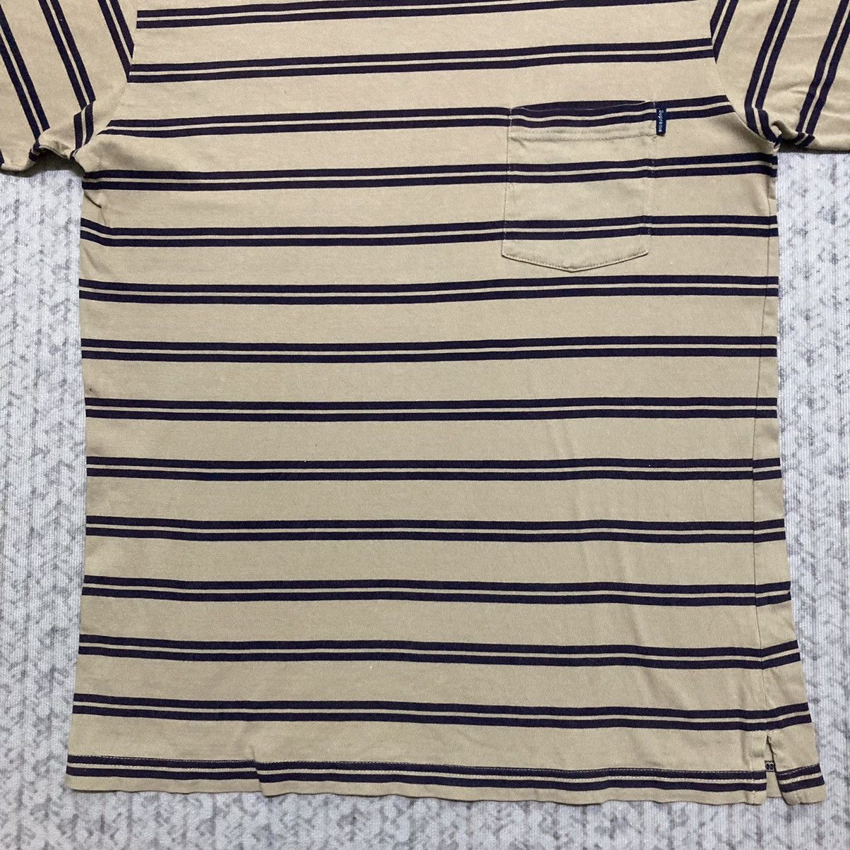 Supreme Distress Supreme Brown Stripes Pocketed Tees Size US M / EU 48-50 / 2 - 3 Thumbnail