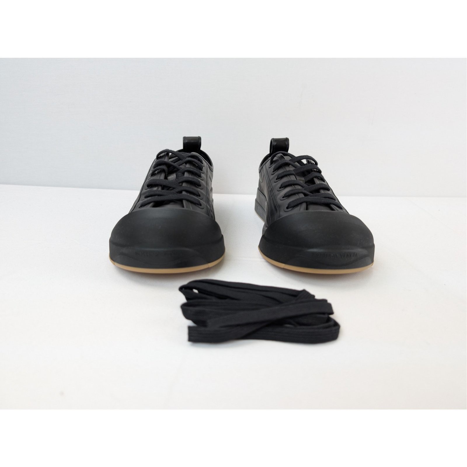 Bottega Veneta o1rshd1 City Calfskin Vulcan Sneakers in Black Size US 12 / EU 45 - 8 Thumbnail