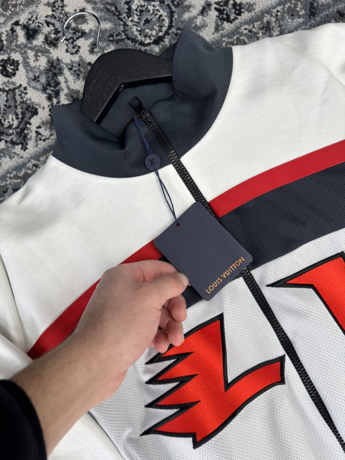 Louis Vuitton Louis Vuitton embellished hockey track fleece jacket Size US XL / EU 56 / 4 - 4 Thumbnail