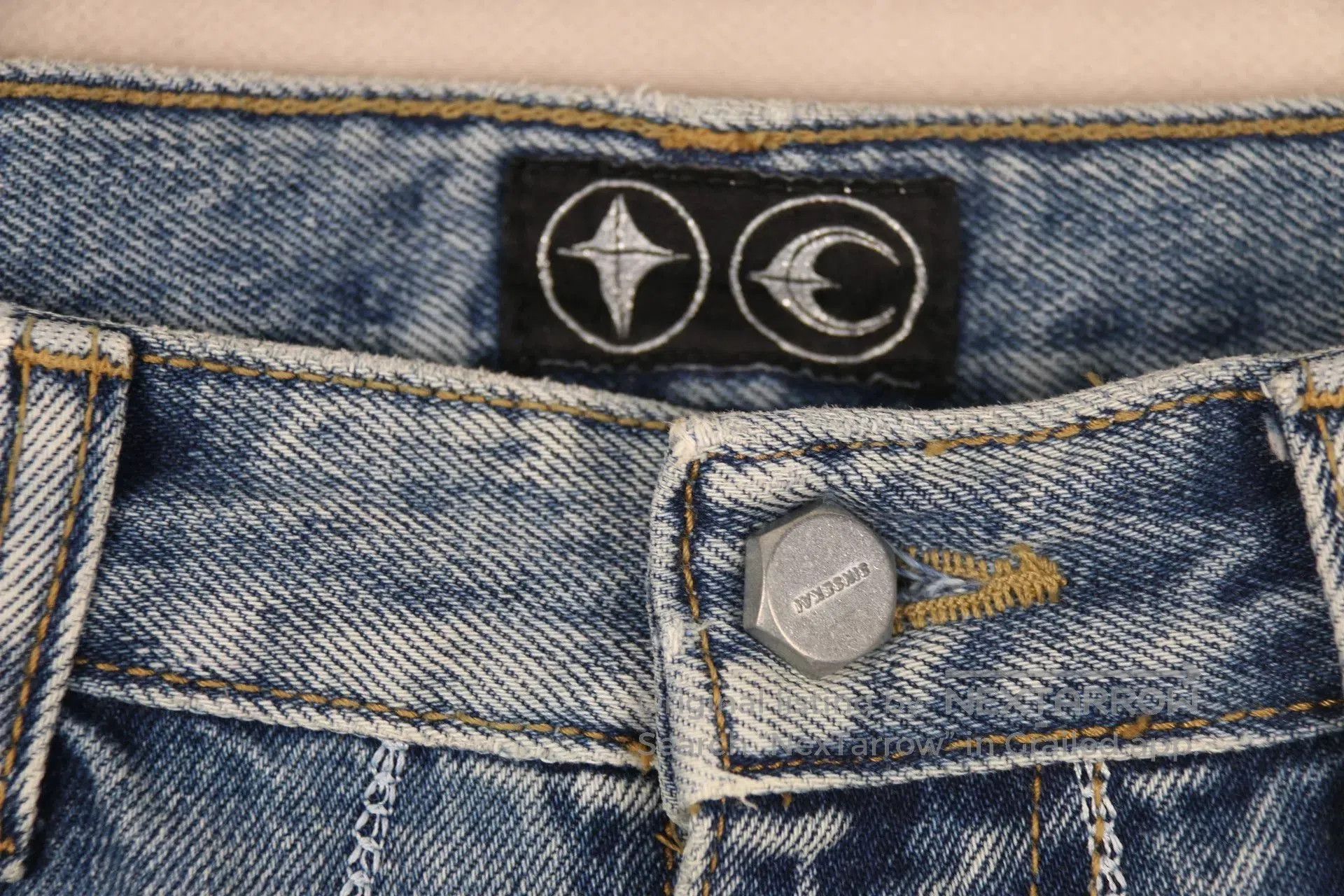 Japanese Brand Thug Club FW23 Ray Embroidery Jeans. Size US 32 / EU 48 - 5 Thumbnail