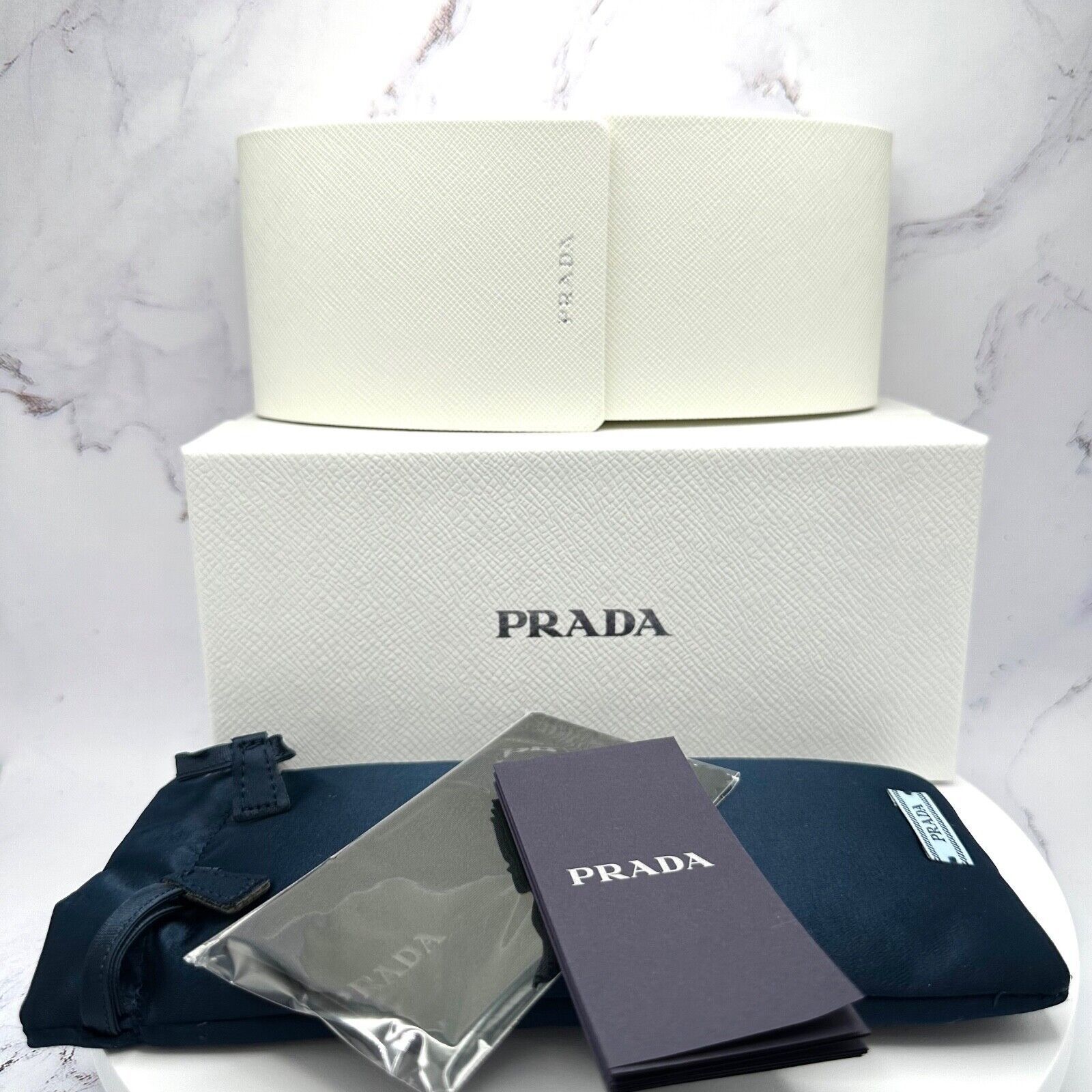 PRADA Sunglasses Black Acetate PR 17WS Symbole Authentic