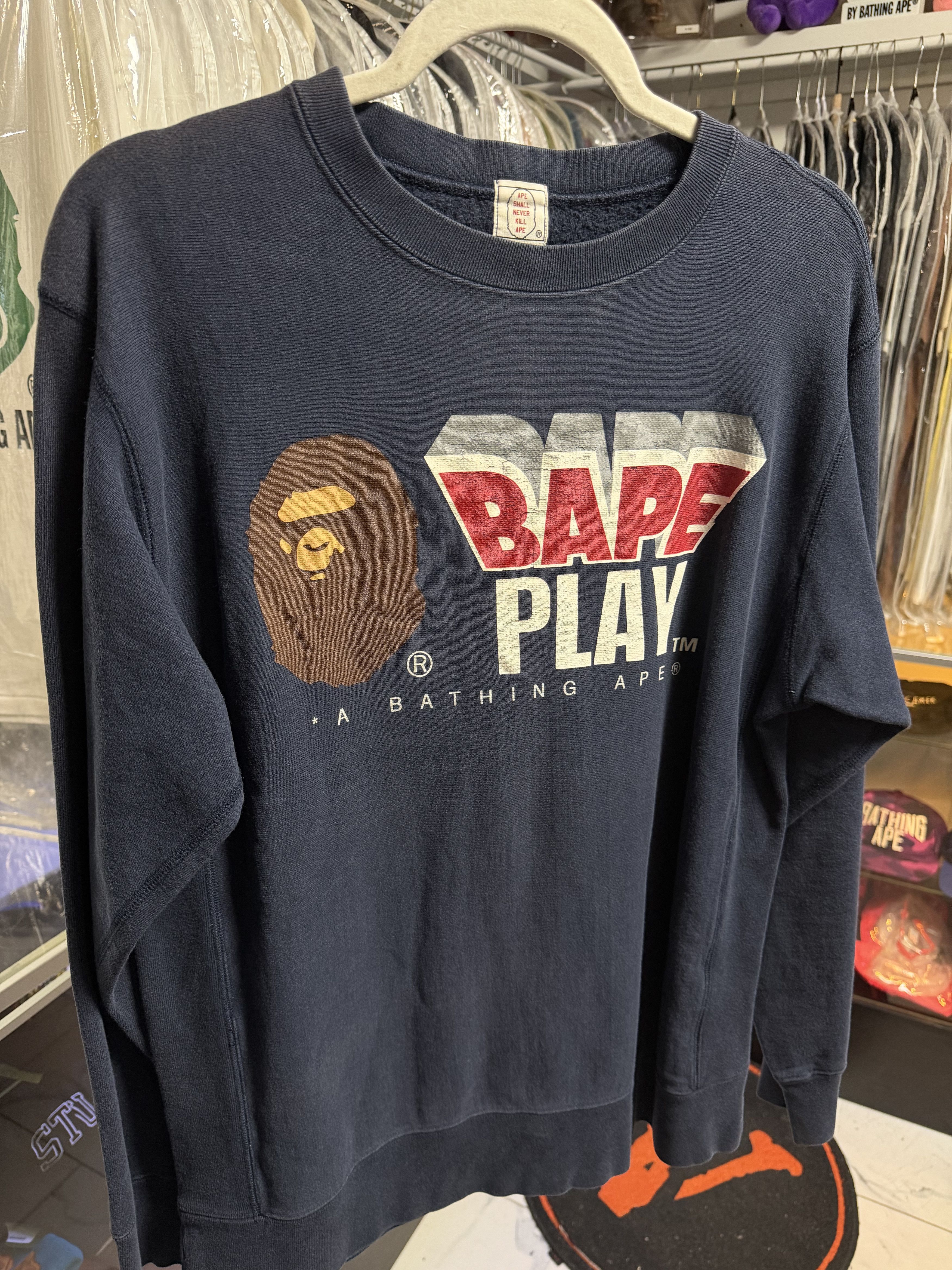 Bape Vintage Bape Play Crewneck Size Medium Size US M / EU 48-50 / 2 - 1 Thumbnail