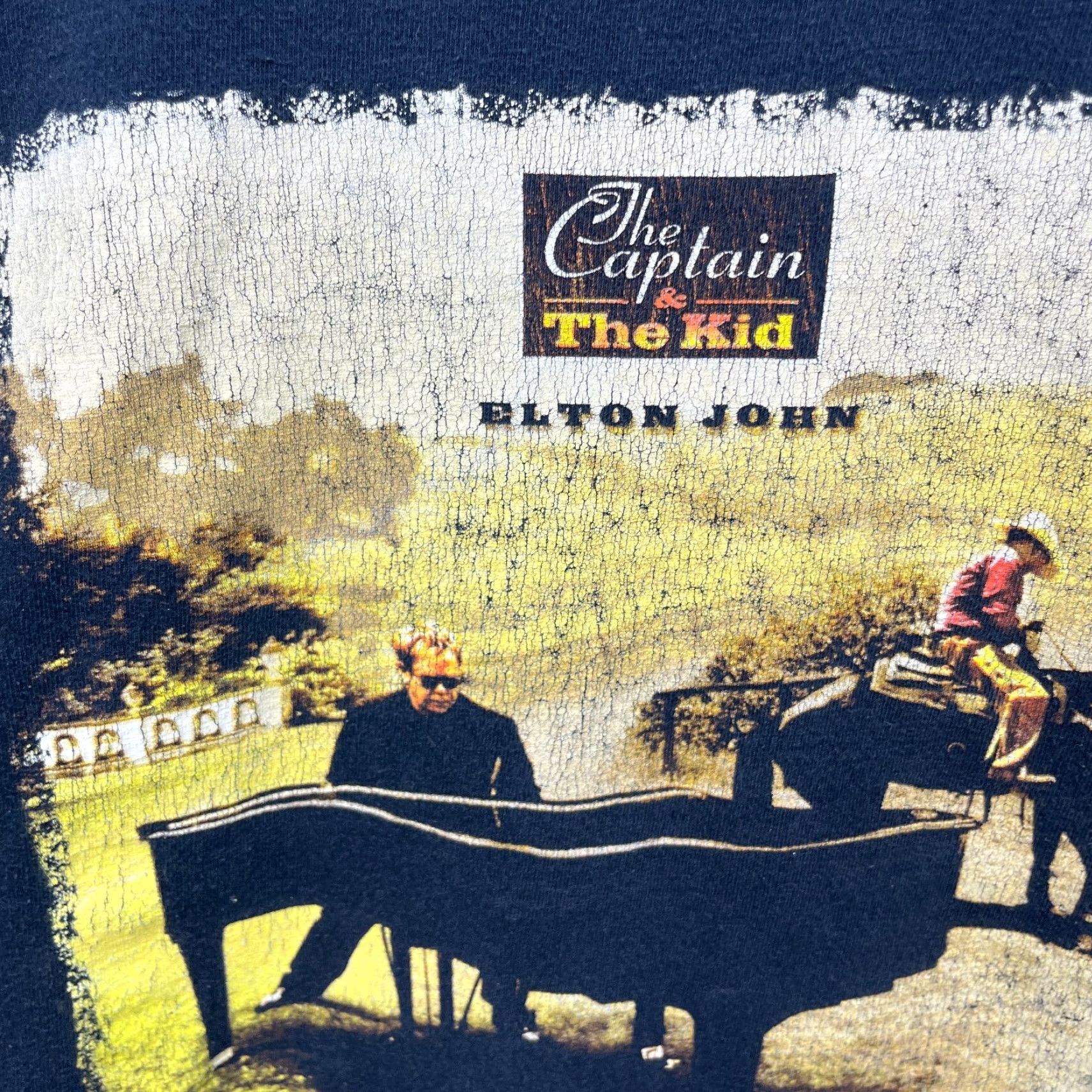 Vintage VINTAGE Elton John The Captain And The Kid T-Shirt L Men Black 2006 Piano Size US L / EU 52-54 / 3 - 3 Thumbnail