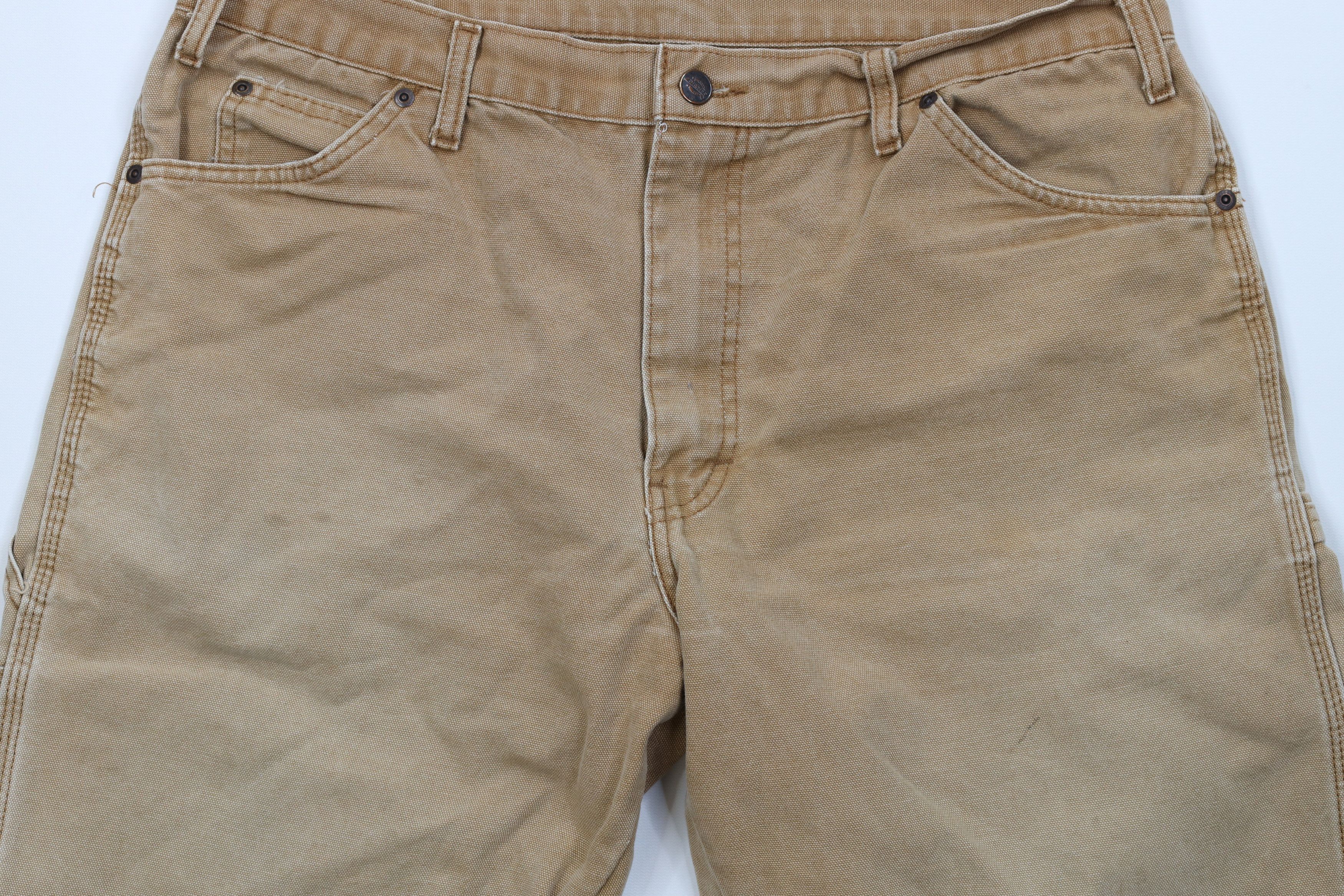 Dickies Vintage 90s Y2K Dickies Dungaree Workwear Shorts Brown Size US 36 / EU 52 - 3 Thumbnail