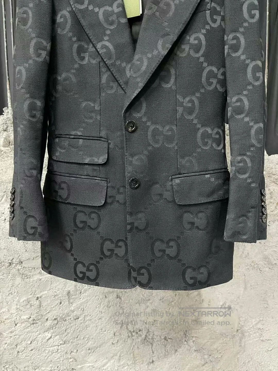 Gucci gucci dark logo suit jacket size 36. Size US S / EU 44-46 / 1 - 4 Thumbnail