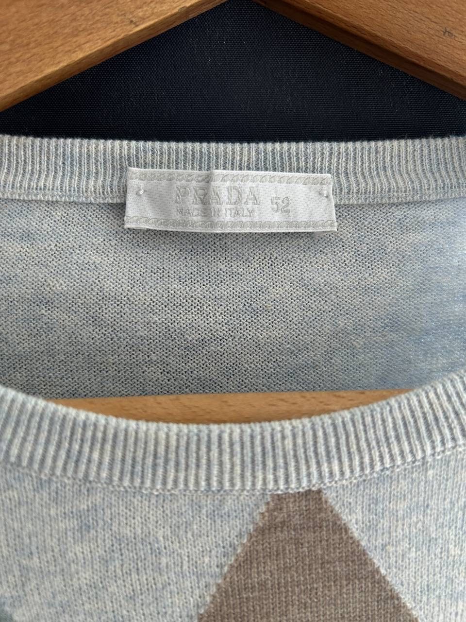 Prada 00’s Prada Wool Blend Rhombus Pattern Crewneck Jumper Size US L / EU 52-54 / 3 - 4 Thumbnail