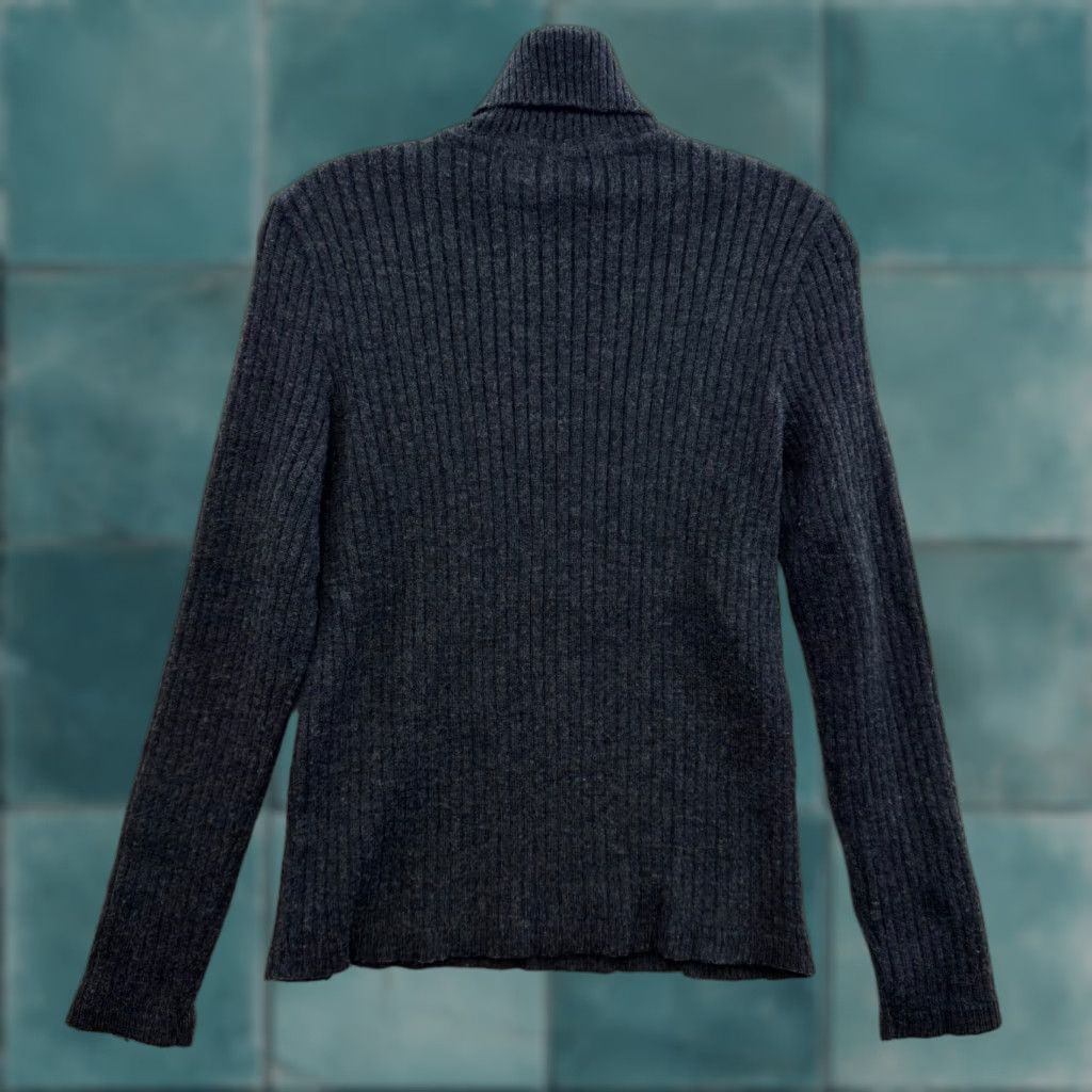 Zara VINTAGE Zara Sport Wool Blend Turtleneck Sweater Medium Large Grey Rib Knit Mens Girls Womens? Size M / US 6-8 / IT 42-44 - 1 Thumbnail