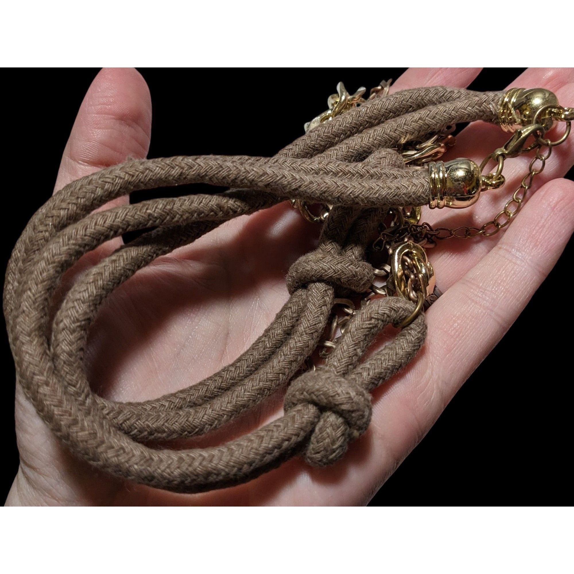 Other Rustic Brown And Gold Statement Necklace Size ONE SIZE - 5 Thumbnail