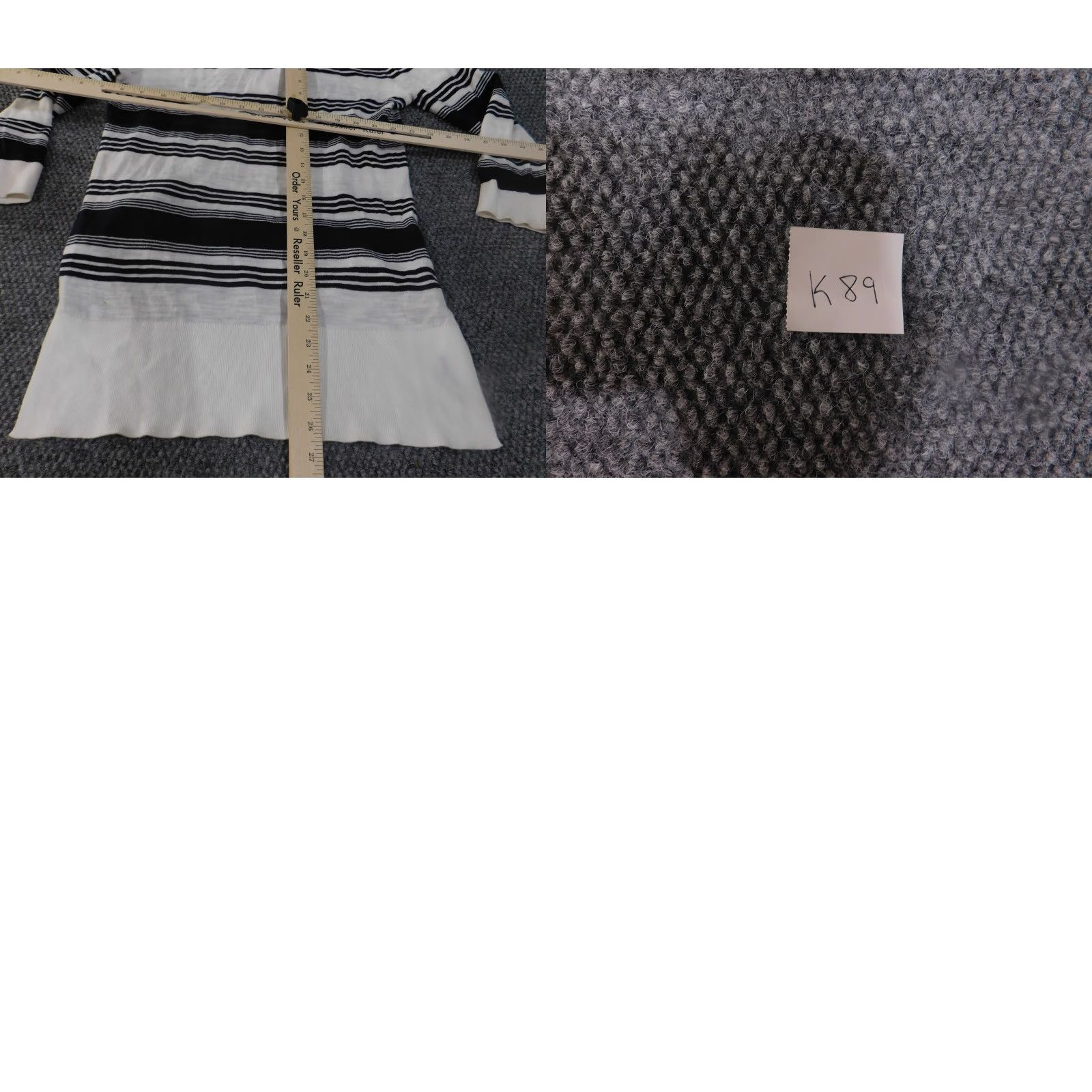Loft LOFT Sweater Womens Small Black White Striped Long Sleeve Tunic Pullover Cotton V-Neck Drawstring Tassels Tunic Lightweight Knits Size S / US 4 / IT 40 - 10 Thumbnail