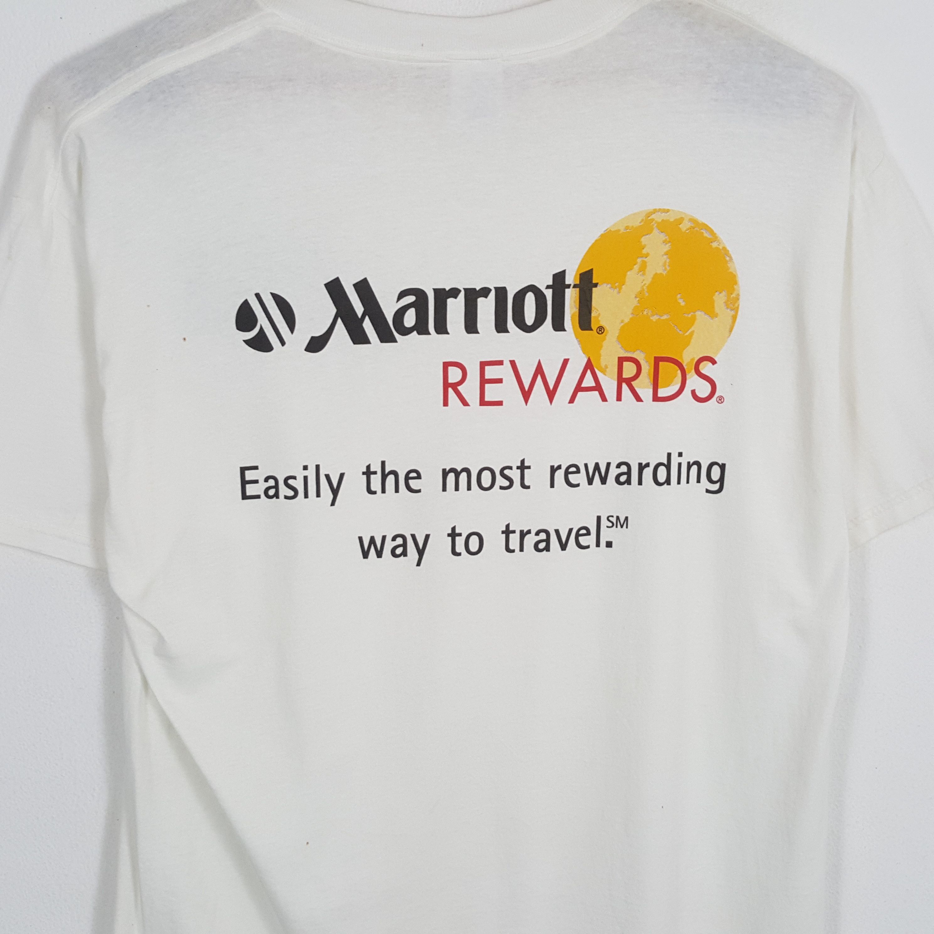 Vintage Vintage 90's MARRIOT REWARDS Visa MasterCard T-Shirt Size US XL / EU 56 / 4 - 2 Thumbnail