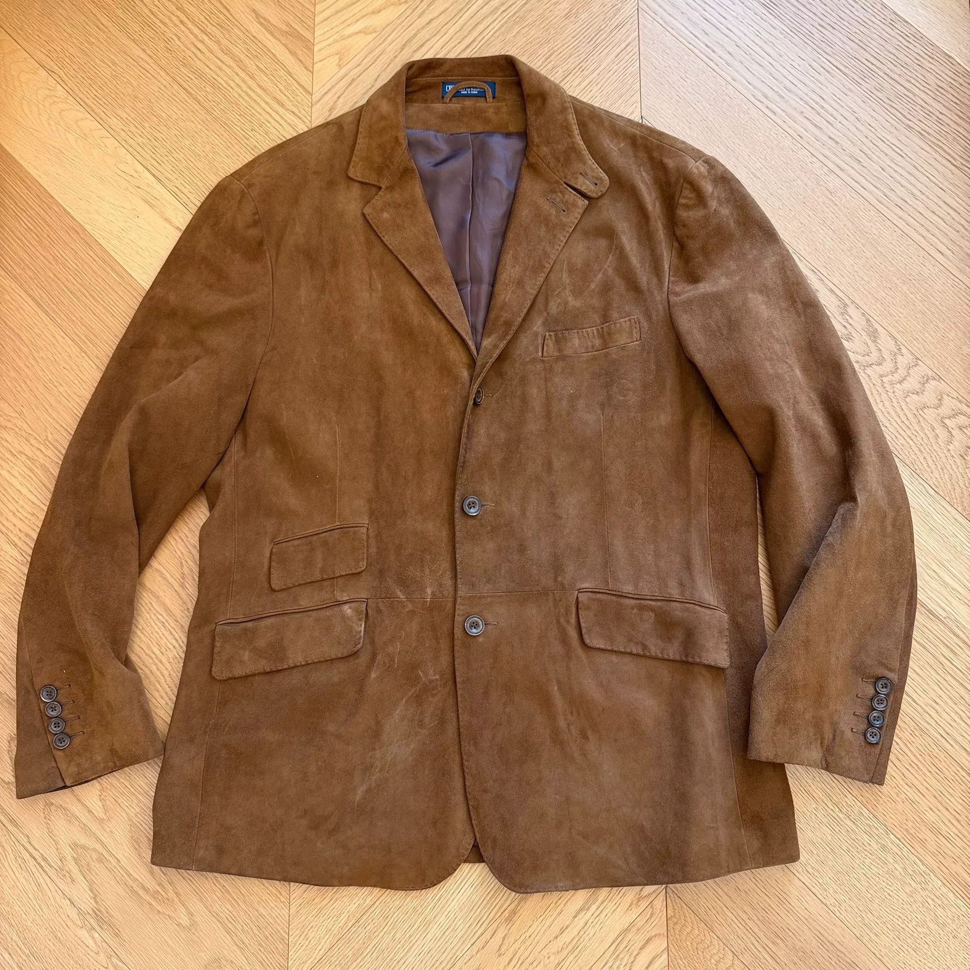 RLX Ralph Lauren Vintage Brown Suede Sport Coat Jacket Size US XL / EU 56 / 4 - 1 Thumbnail