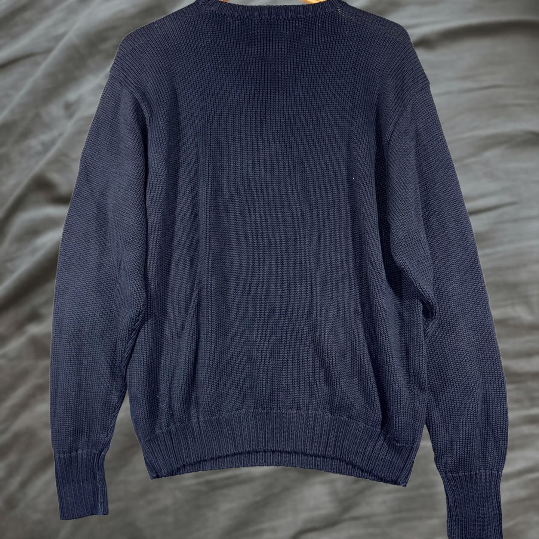 Polo Ralph Lauren Polo by Ralph Lauren Sweater Mens XL Navy Cotton Crewneck Knit Pullover Size US XL / EU 56 / 4 - 1 Thumbnail