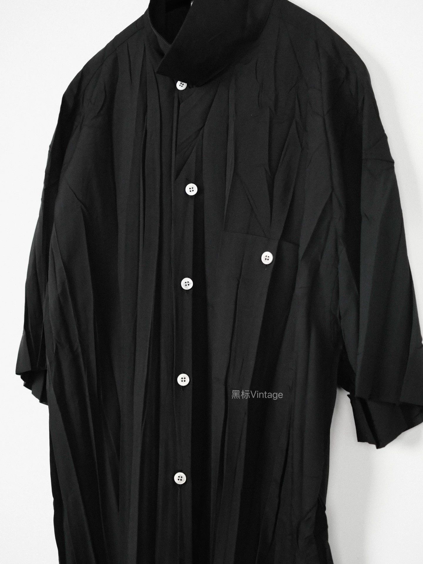 Issey Miyake Issey Miyake 99ss Pleated MOP Buttons Short Sleeve Shirt Size US L / EU 52-54 / 3 - 6 Thumbnail