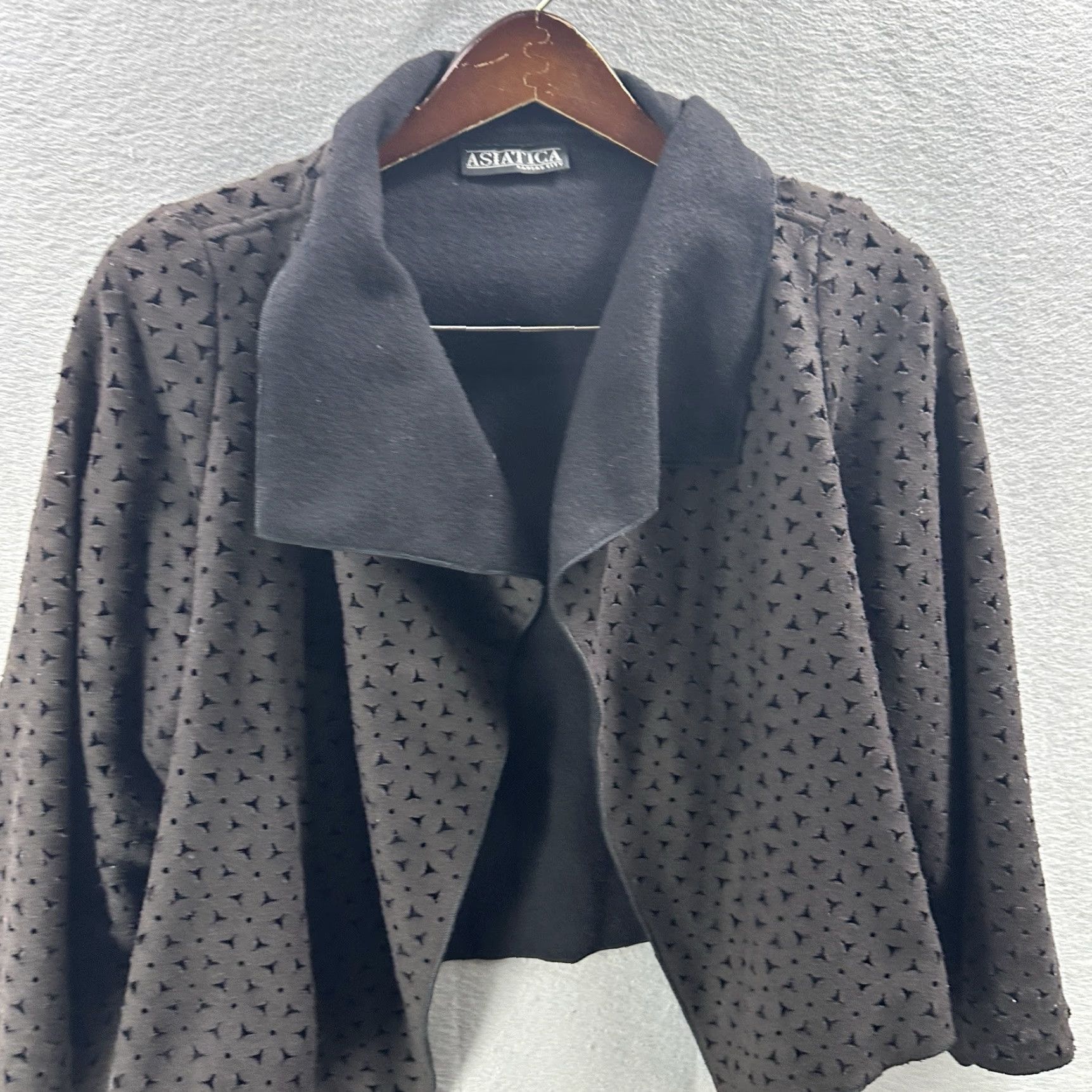 Vintage Asiatica Kansas City Jacket Women M Black Bohemian City Kimono Lightweight Lined Pockets Fall Spring Summer Winter Open Size M / US 6-8 / IT 42-44 - 3 Thumbnail